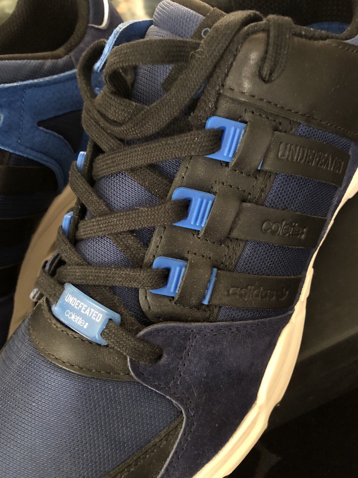 Adidas Colette x Undefeated x EQT Support S.E. Dark Blue 2017 Size US 11.5 / EU 44-45 - 3 Thumbnail