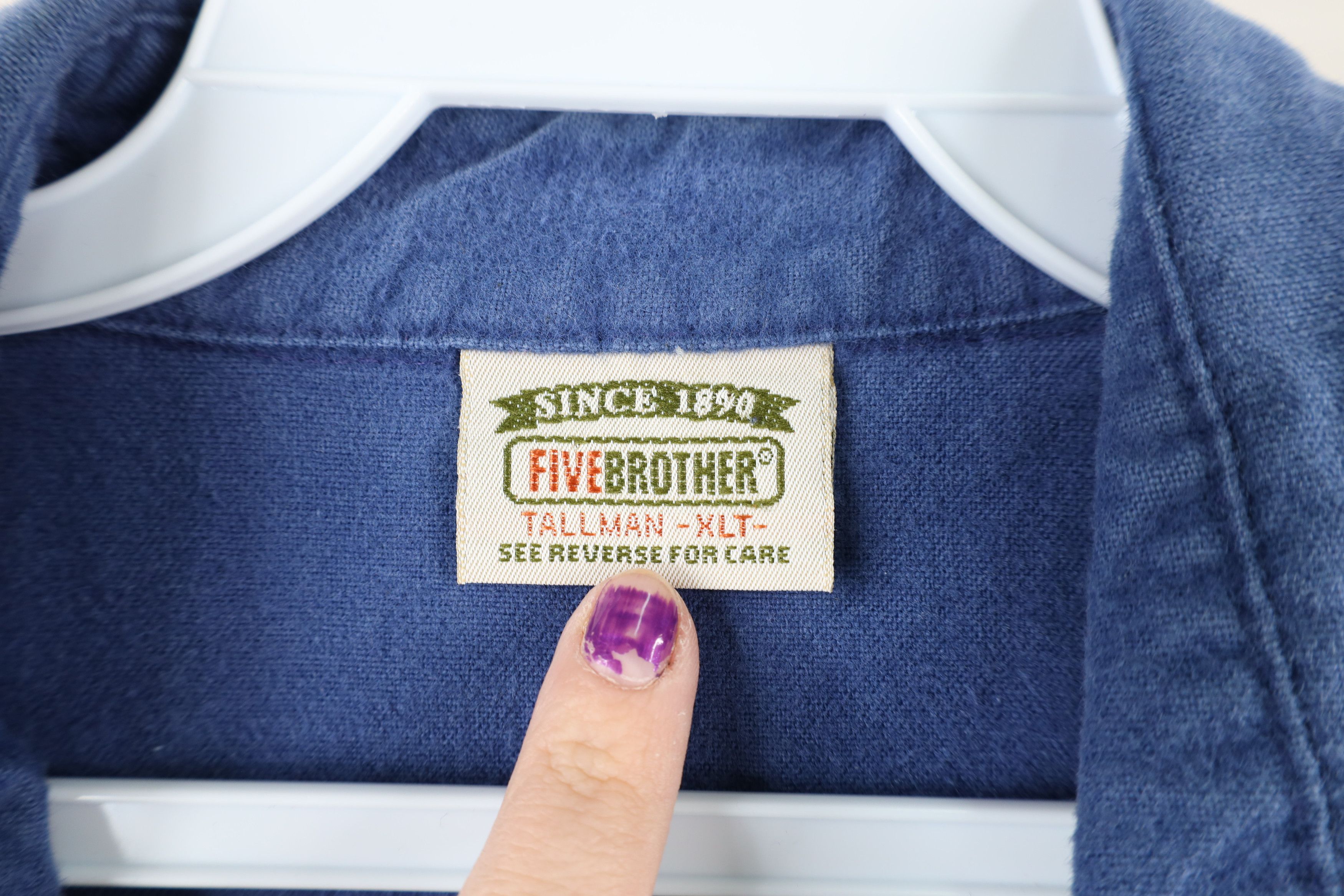 FiveBrother × Vintage Vintage 90s Five Brother Chamois Collared Button Shirt USA Size US XL / EU 56 / 4 - 6 Thumbnail