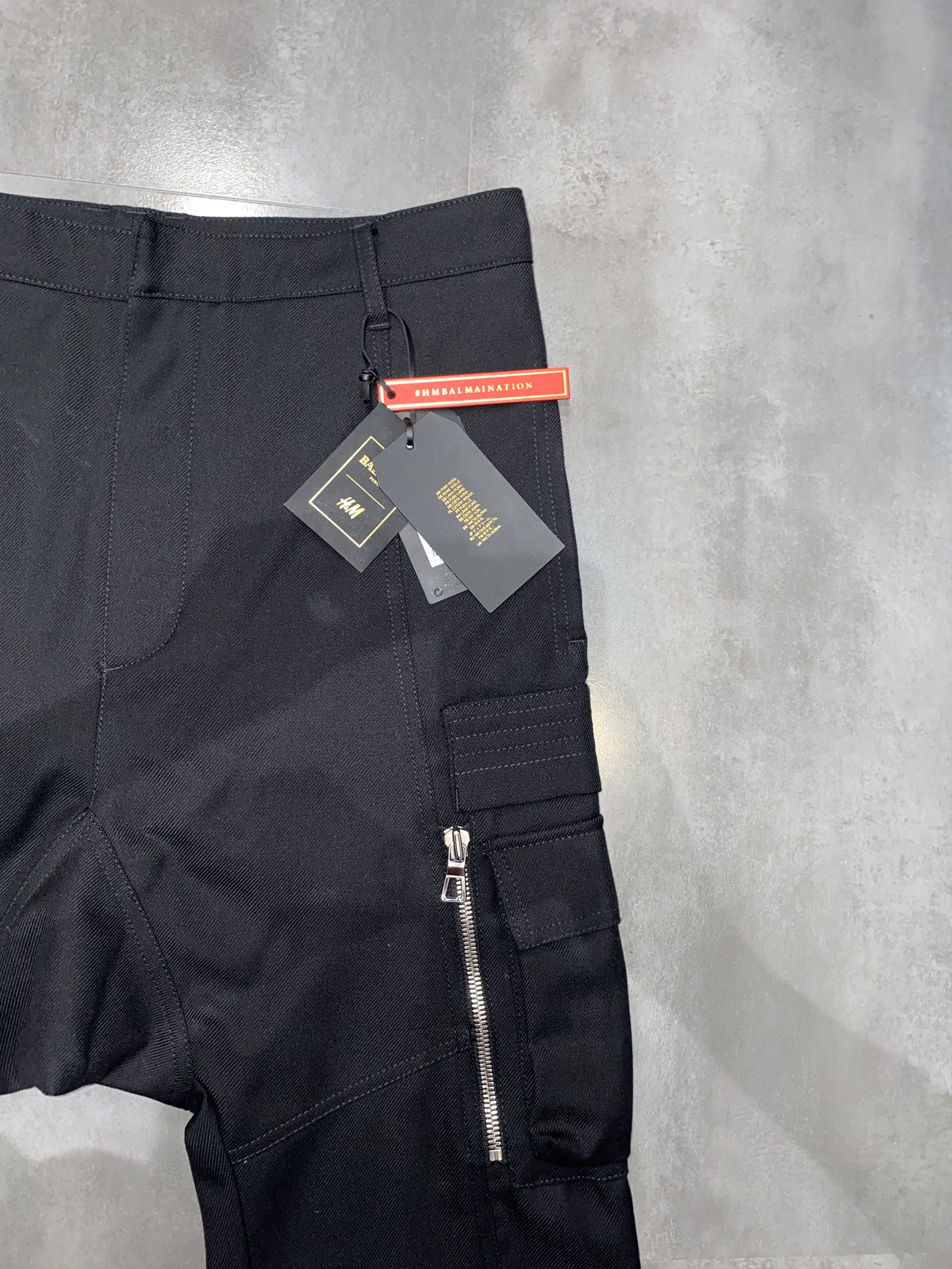 Balmain DSWT! SS15 Balmain X H&M Wool Cargo Zipped Pants Size US 34 / EU 50 - 3 Thumbnail