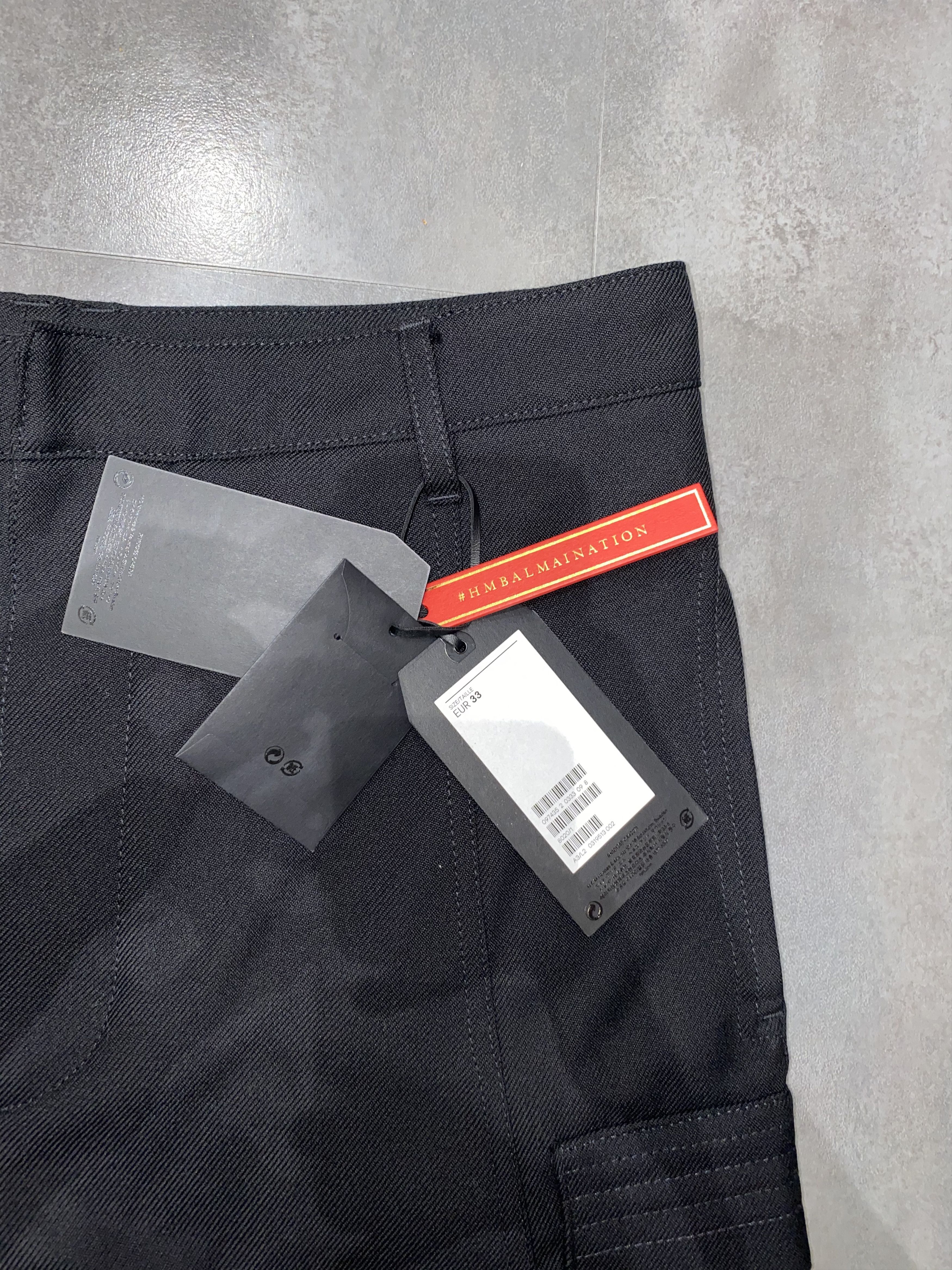 Balmain DSWT! SS15 Balmain X H&M Wool Cargo Zipped Pants Size US 34 / EU 50 - 2 Thumbnail