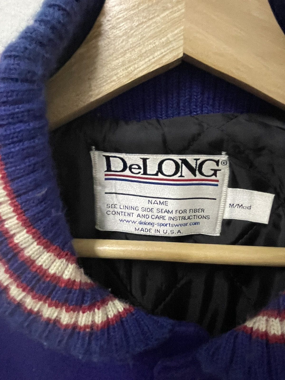Delong × Vintage Vintage 90s Leather Varsity American State Texas Arlington Size US M / EU 48-50 / 2 - 15 Thumbnail