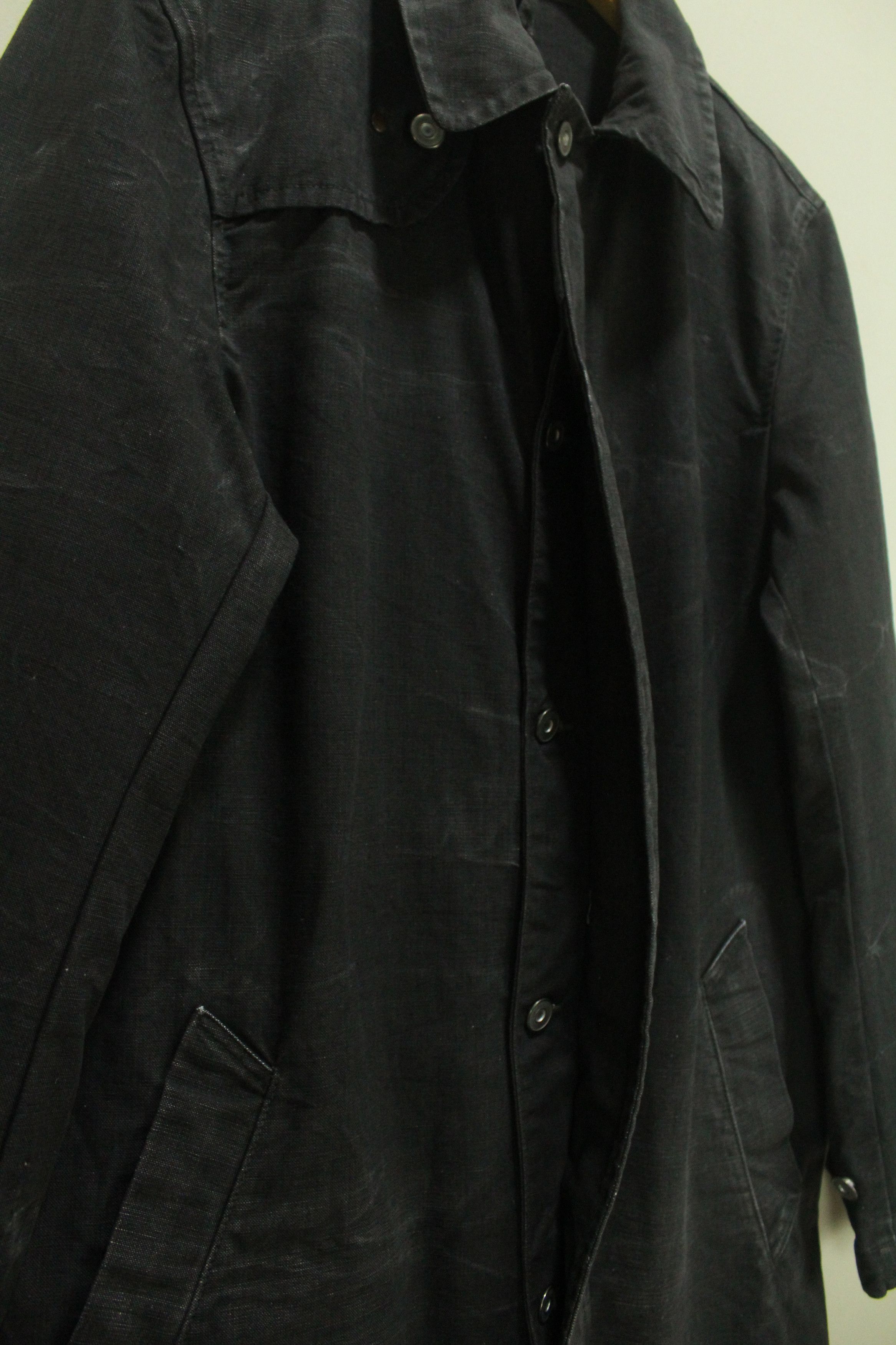 Japanese Brand × Johnbull JOHN BULL Overcoat Work Long Coat Black Overcoat Faded Size US M / EU 48-50 / 2 - 3 Thumbnail