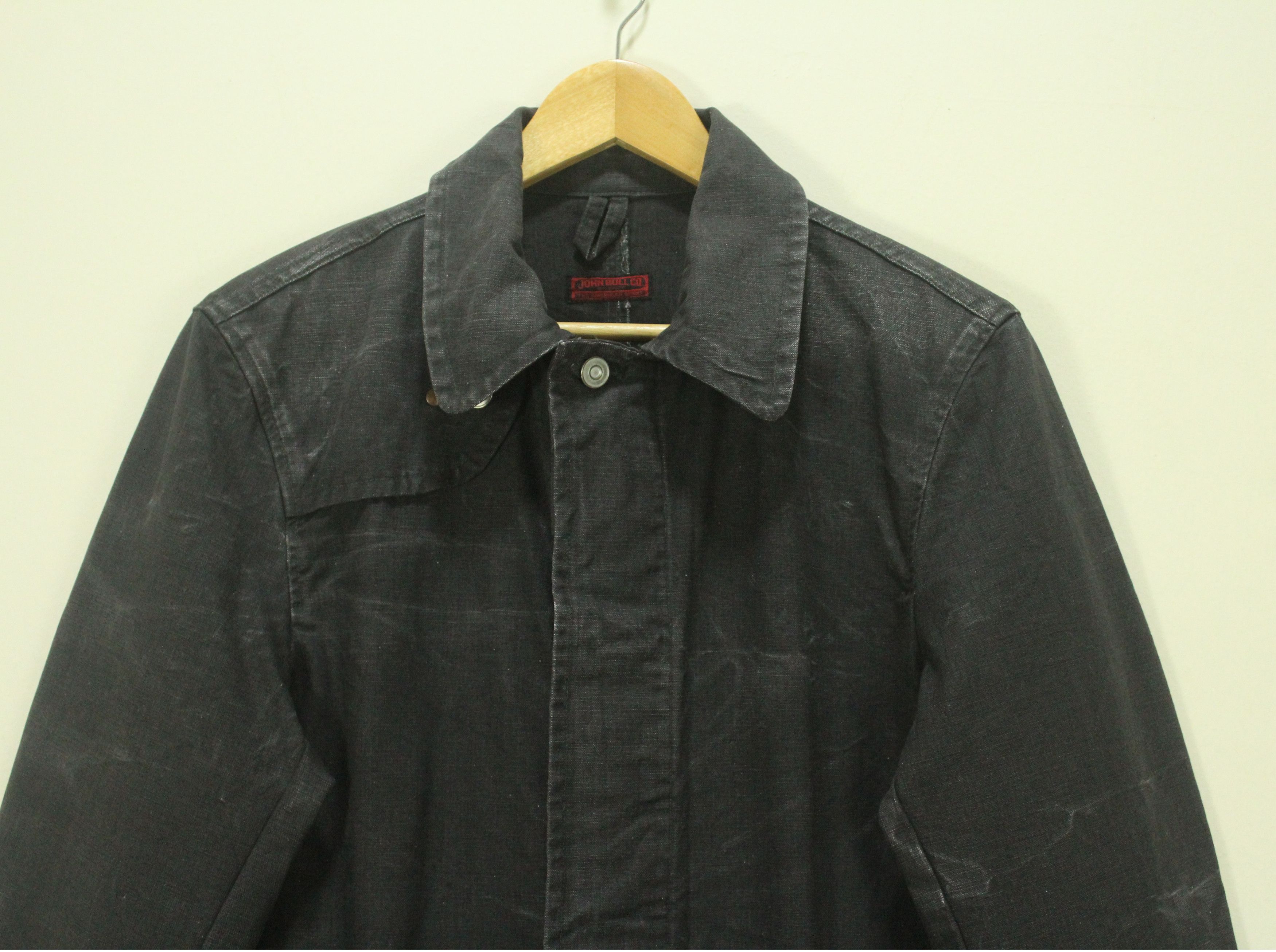 Japanese Brand × Johnbull JOHN BULL Overcoat Work Long Coat Black Overcoat Faded Size US M / EU 48-50 / 2 - 2 Thumbnail