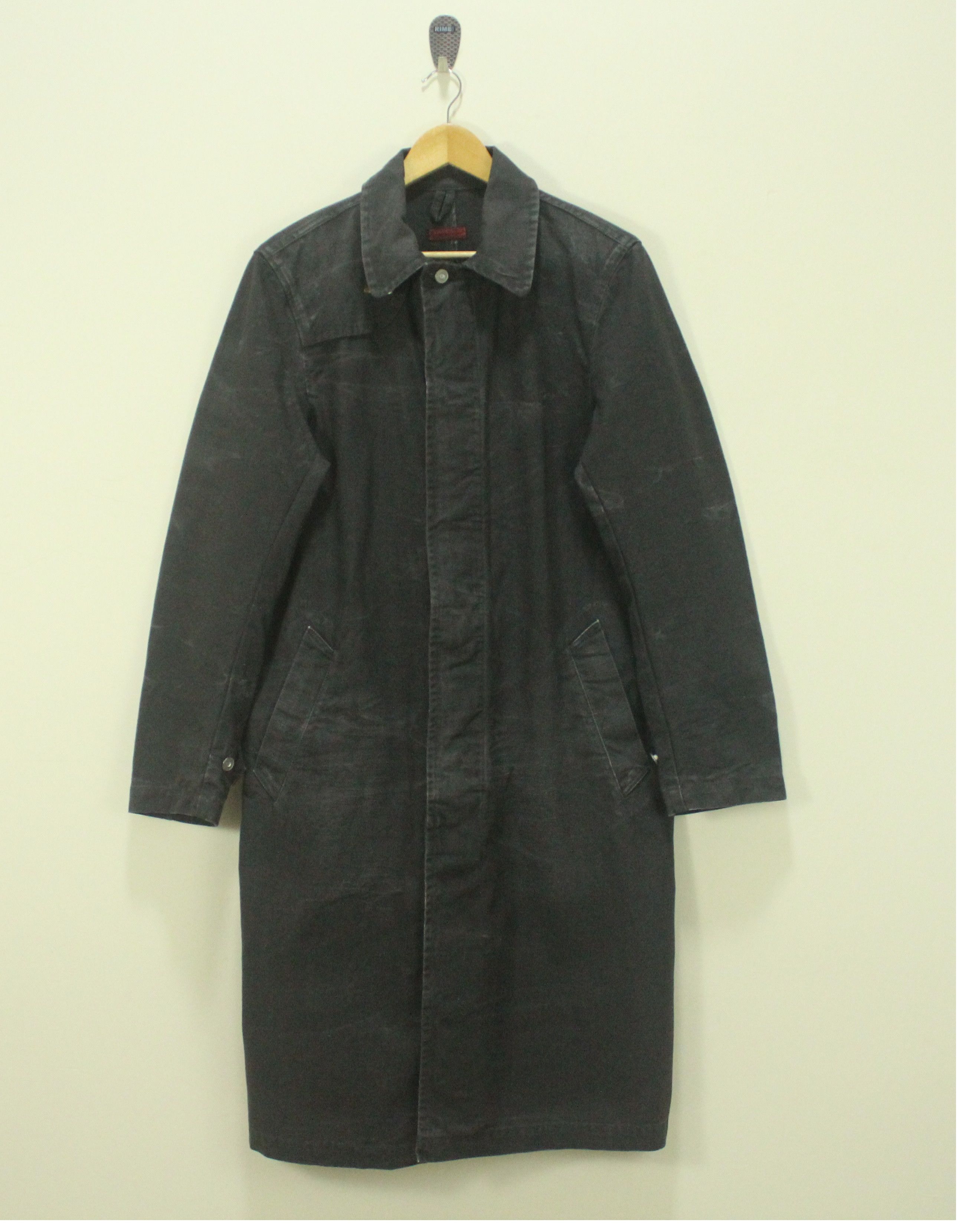 Japanese Brand × Johnbull JOHN BULL Overcoat Work Long Coat Black Overcoat Faded Size US M / EU 48-50 / 2 - 1 Thumbnail