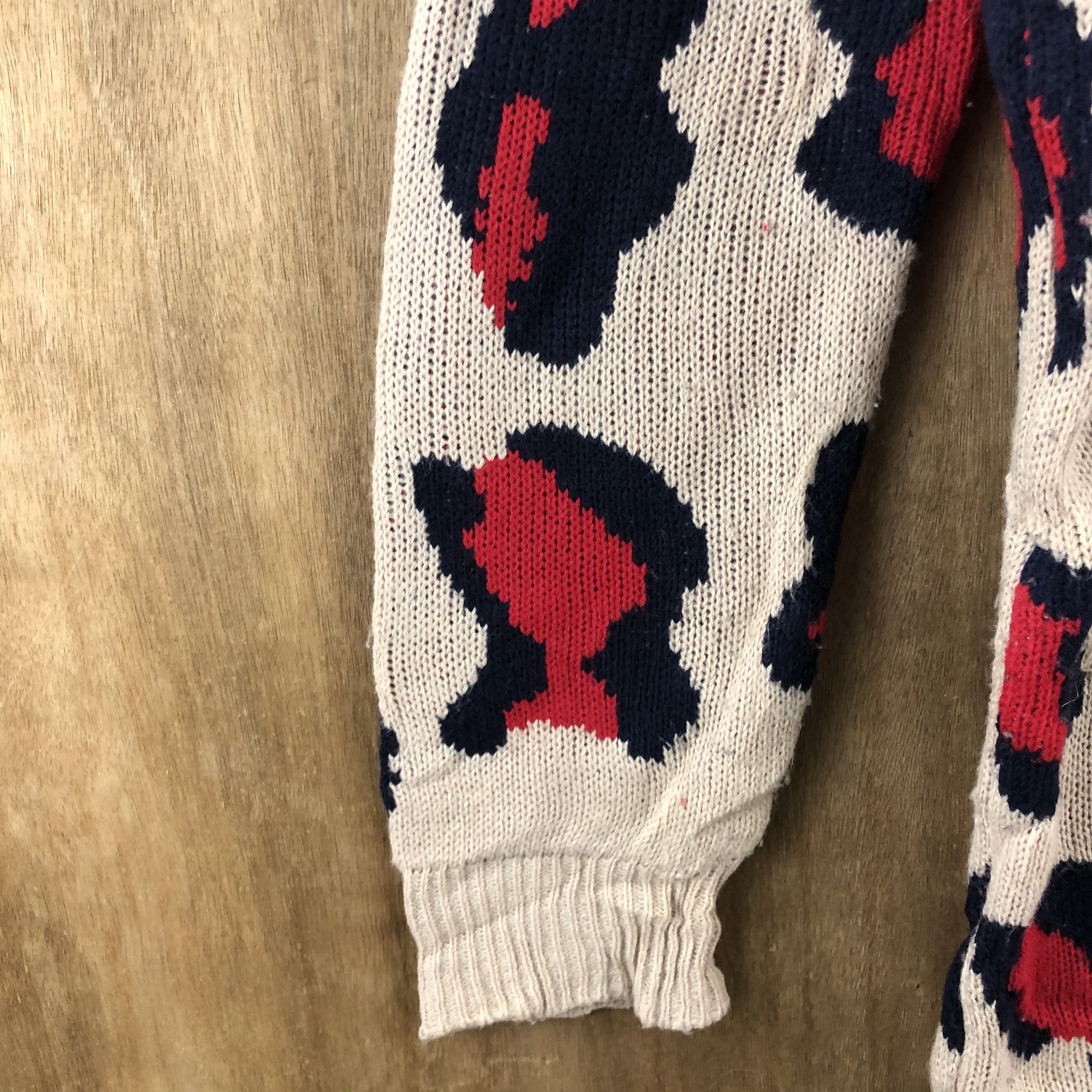 Japanese Brand DL Jackie Japan Brown Leopard Knitwear #A1377 Size US M / EU 48-50 / 2 - 5 Thumbnail
