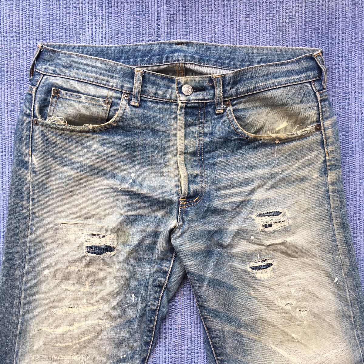 Japanese Brand distressed denim Size US 33 - 2 Thumbnail