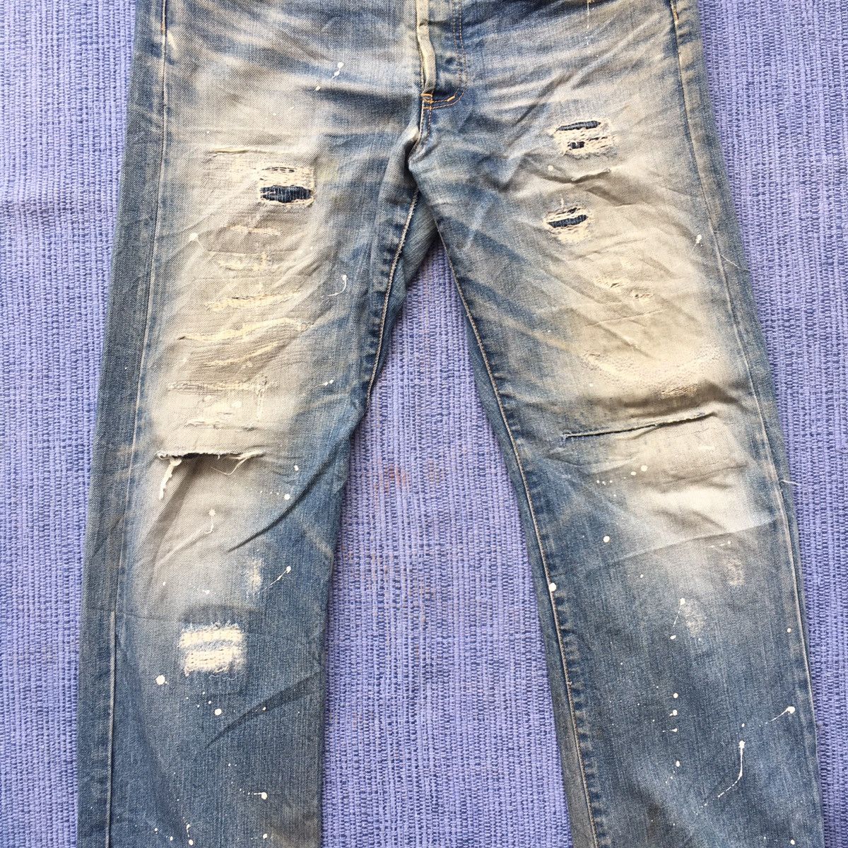 Japanese Brand distressed denim Size US 33 - 3 Thumbnail