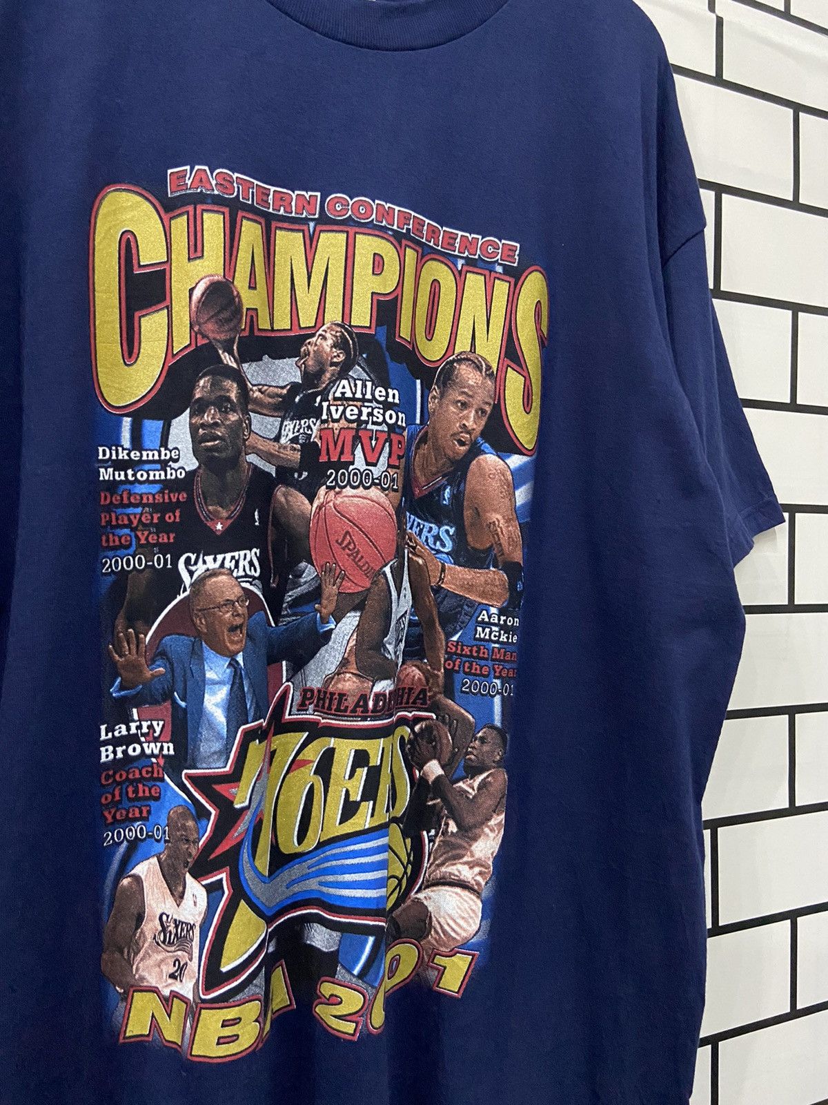 Fruit Of The Loom × NBA × Vintage Vintage 76ERS Eastern Conference Champions Allen Inverson Size US XXL / EU 58 / 5 - 3 Thumbnail
