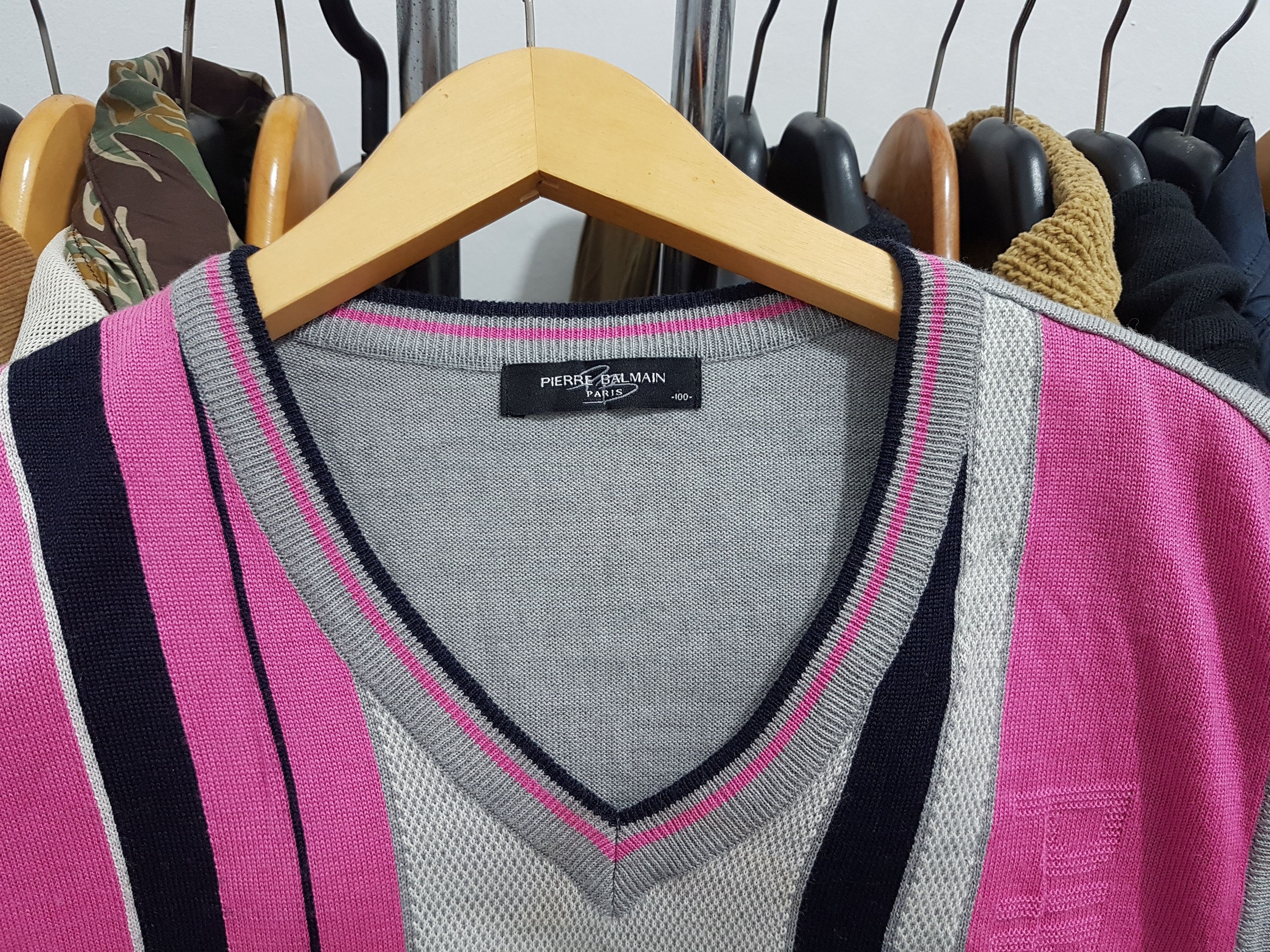 Balmain Vintage Balmain Spellout Big Logo Wool Knitwear Size US M / EU 48-50 / 2 - 4 Thumbnail