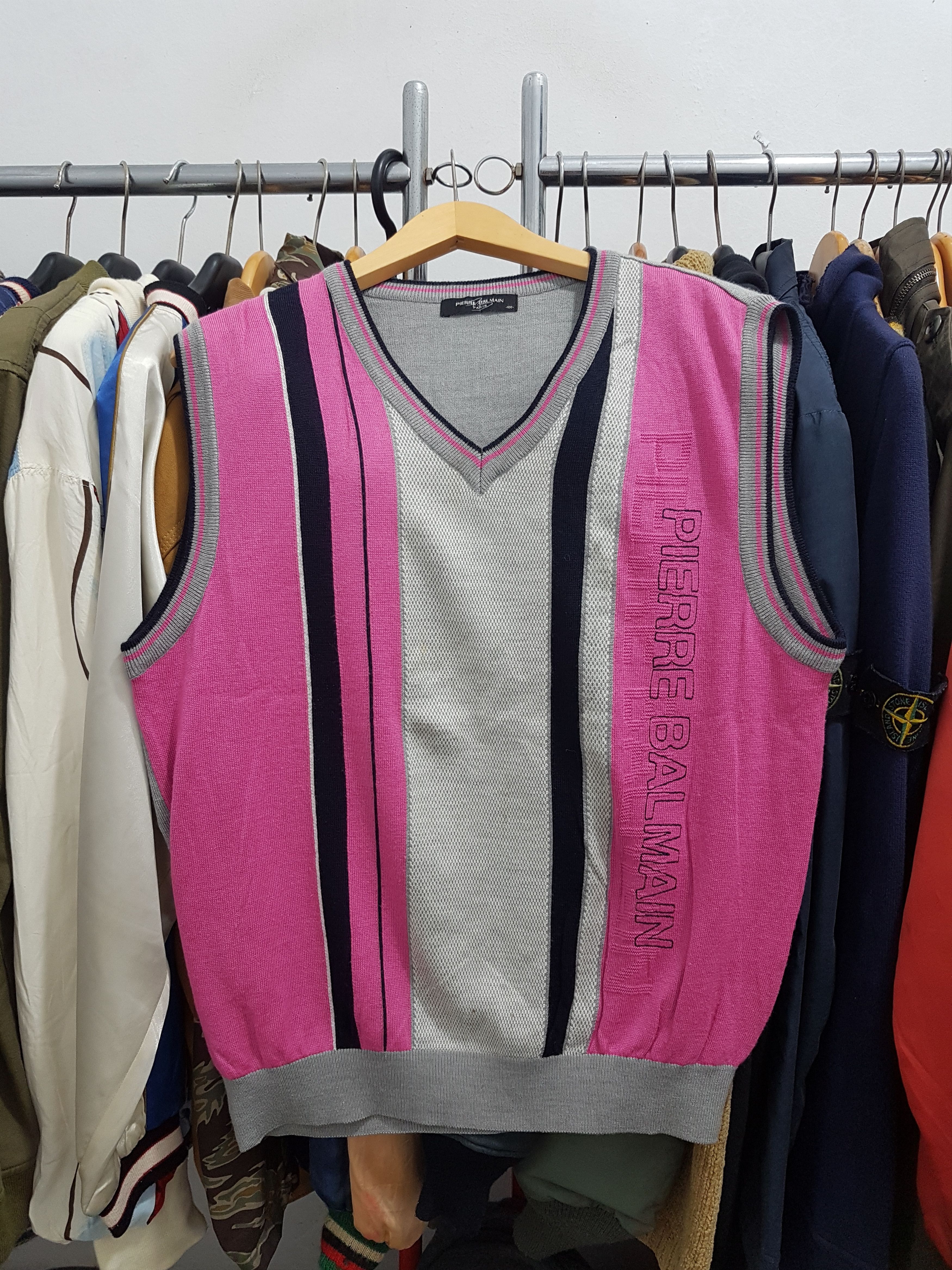 Balmain Vintage Balmain Spellout Big Logo Wool Knitwear Size US M / EU 48-50 / 2 - 1 Thumbnail