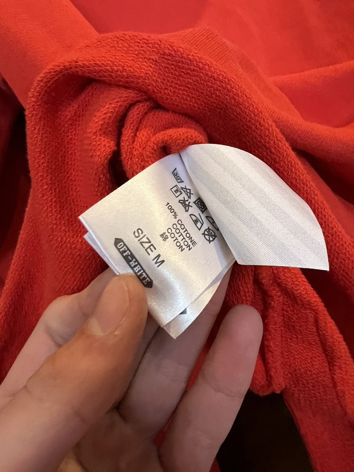 Off-White Off White 2014 First Season Knotted Strings Hoodie Red Size US M / EU 48-50 / 2 - 11 Thumbnail
