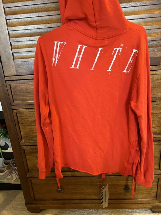 Off White Off White 2014 First Season Knotted Strings Hoodie Red