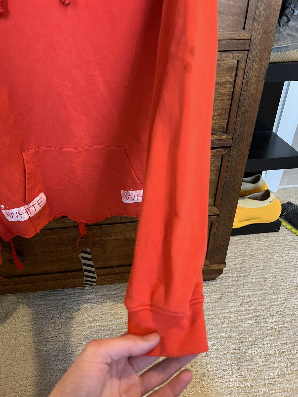 Off-White Off White 2014 First Season Knotted Strings Hoodie Red Size US M / EU 48-50 / 2 - 6 Thumbnail