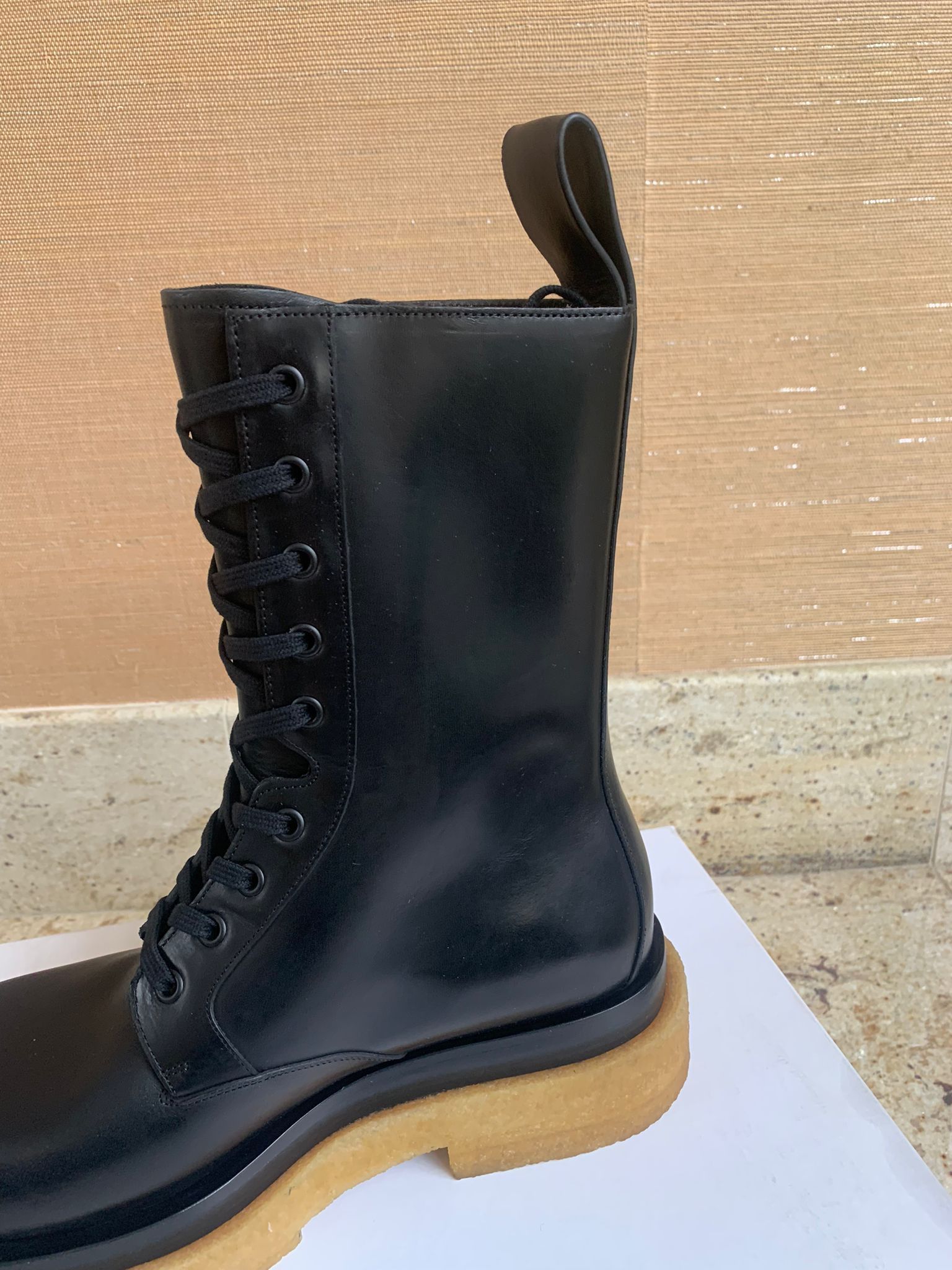 Bottega Veneta BV Lug Boots IN Black / Brown Sole Size US 7 / EU 40 - 7 Thumbnail