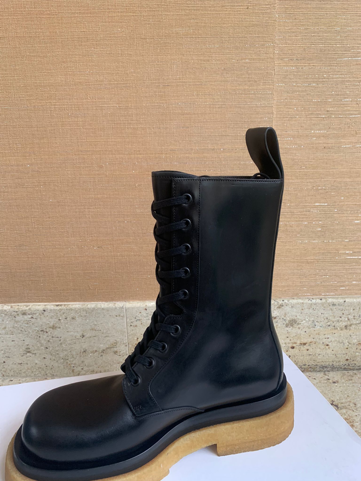 Bottega Veneta BV Lug Boots IN Black / Brown Sole Size US 7 / EU 40 - 4 Thumbnail