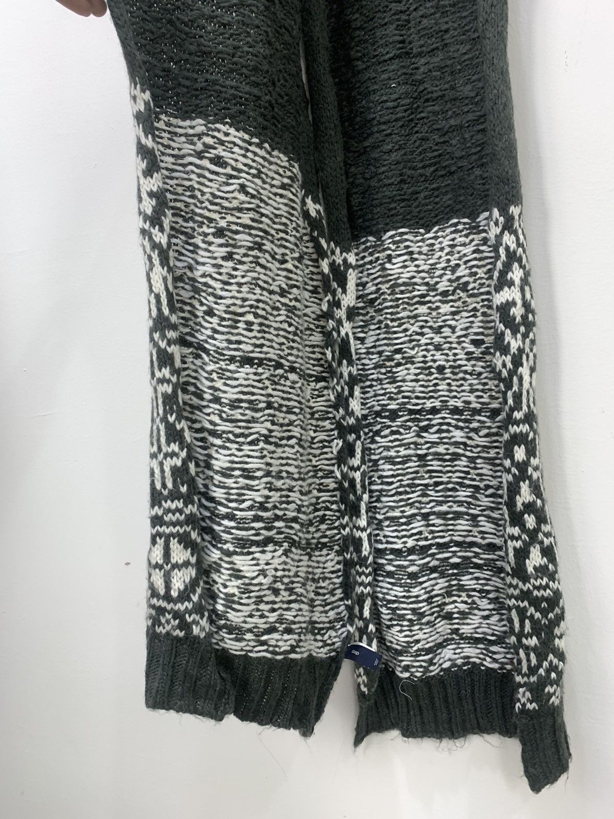 Gap × Other GAP Fair Isle Navajo Long Crochet Cable Knit Muffler Scarf Size ONE SIZE - 7 Thumbnail