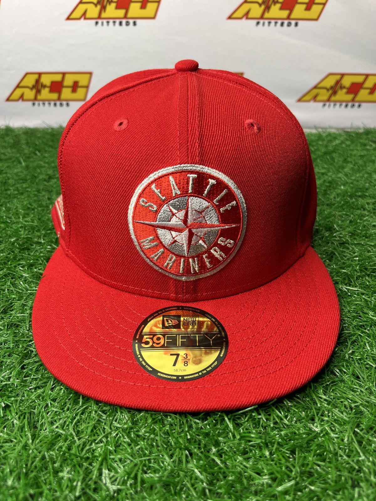 MLB × New Era Mariners 7 3/8 30th anniversary fitted hat red Size ONE SIZE - 3 Thumbnail