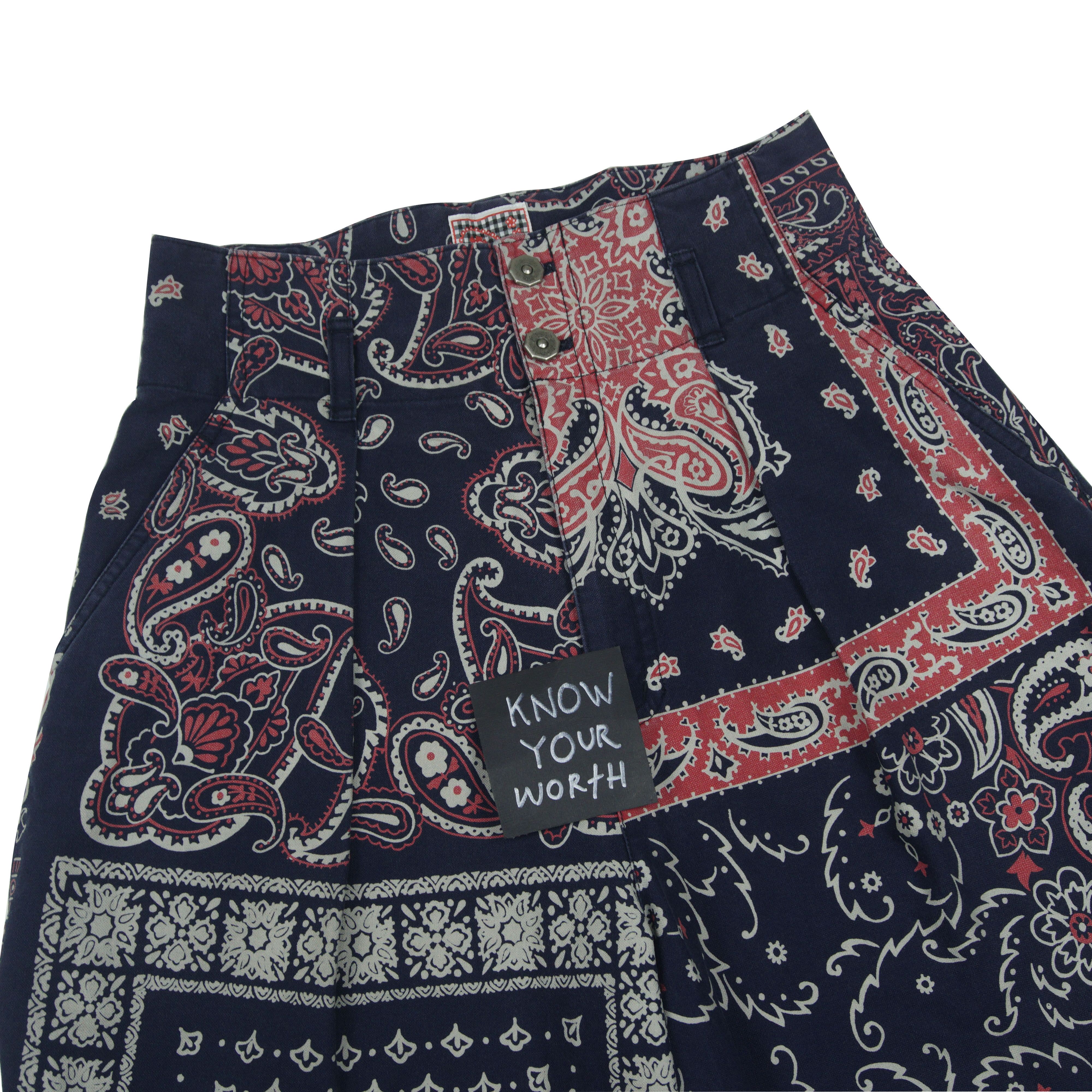 Issey Miyake *NoTariff Issey Miyake Rare Bandana Paisley Pants Size US 29 - 10 Thumbnail