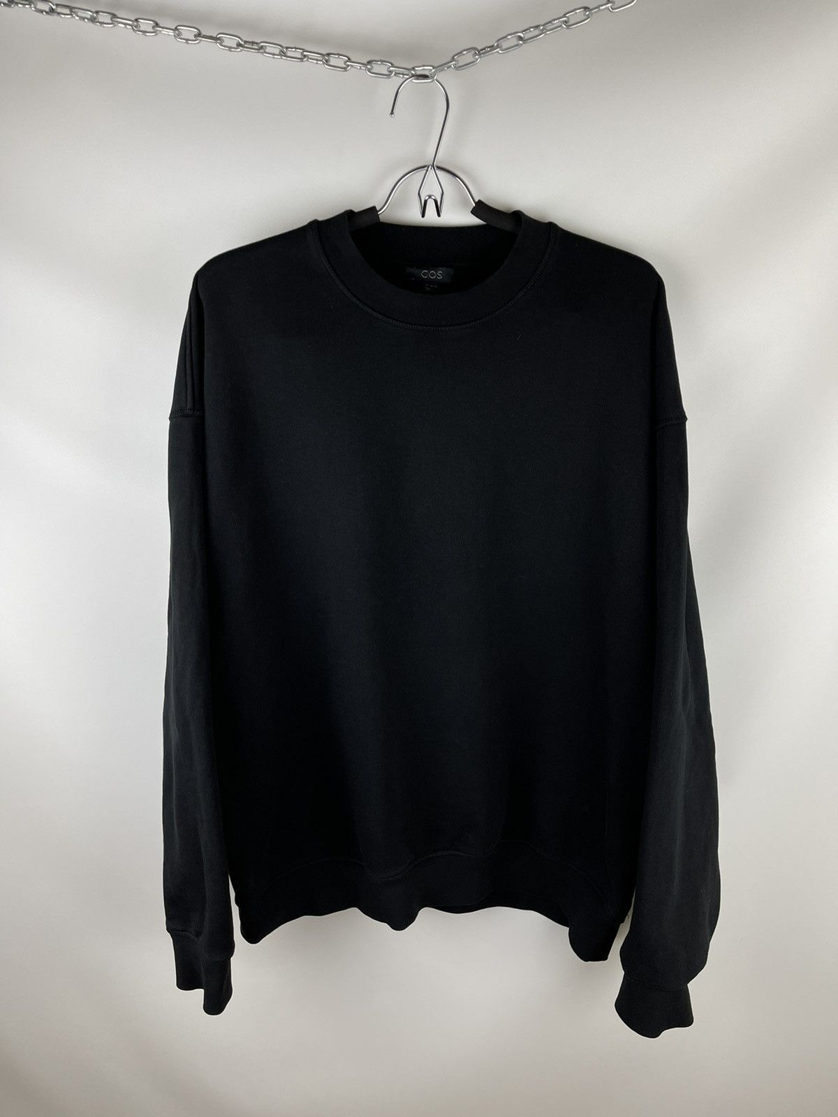 Cos COS black oversized blank sweatshirt sweater Size US XL / EU 56 / 4 - 1 Thumbnail