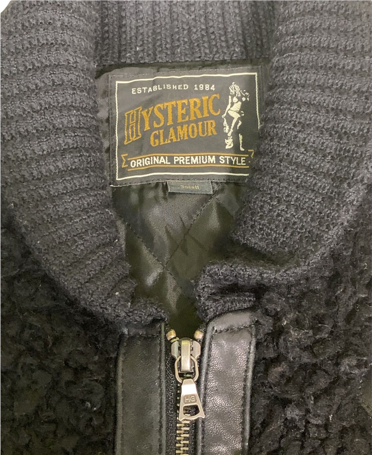 Hysteric Glamour Hysteric Glamour Leather Sherpa Jacket Black Colour Size S / US 4 / IT 40 - 5 Thumbnail