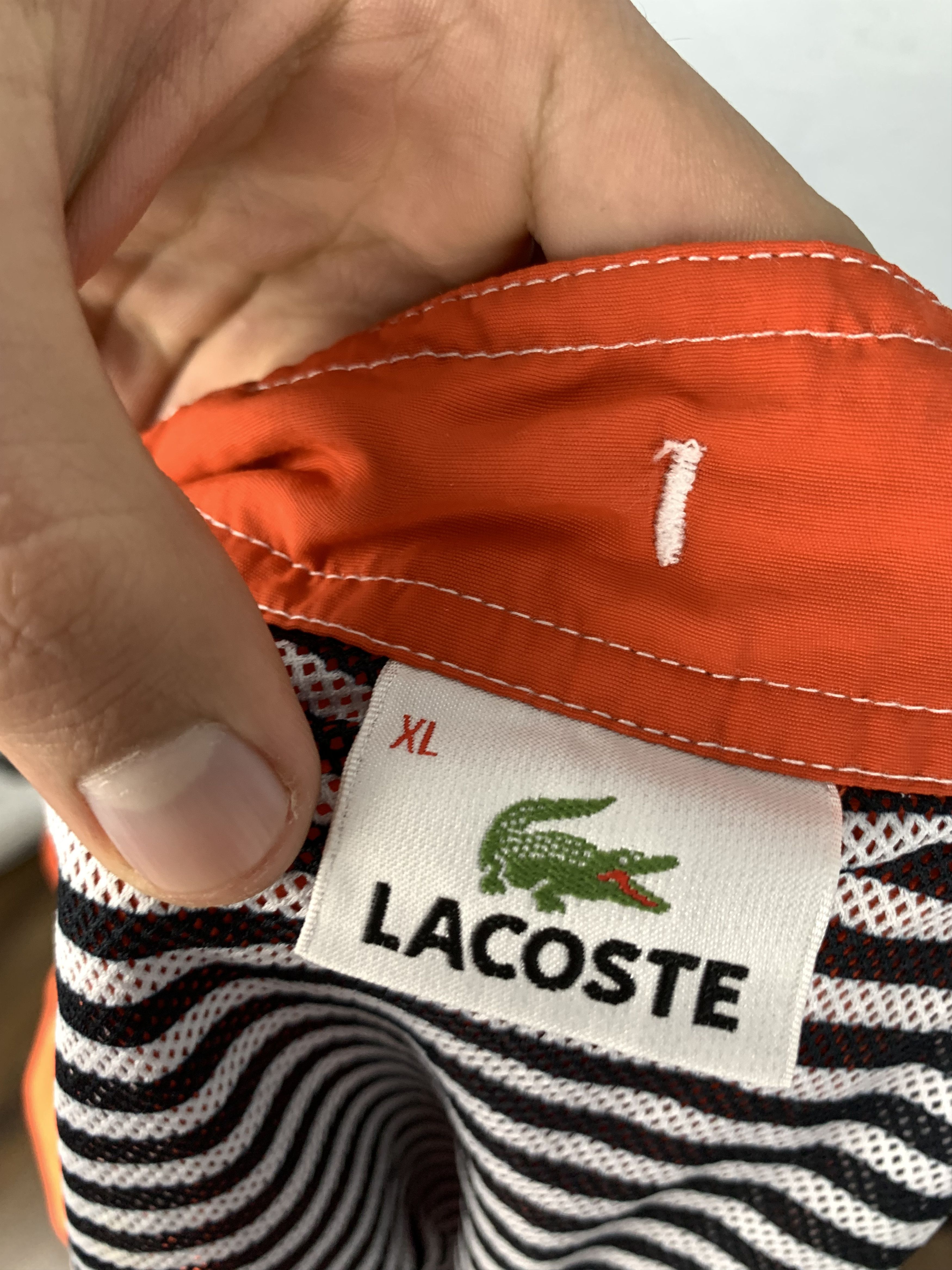 Lacoste × Vintage Lacoste Vintage Mens Nylon Shorts Size XL Size US 36 / EU 52 - 8 Thumbnail