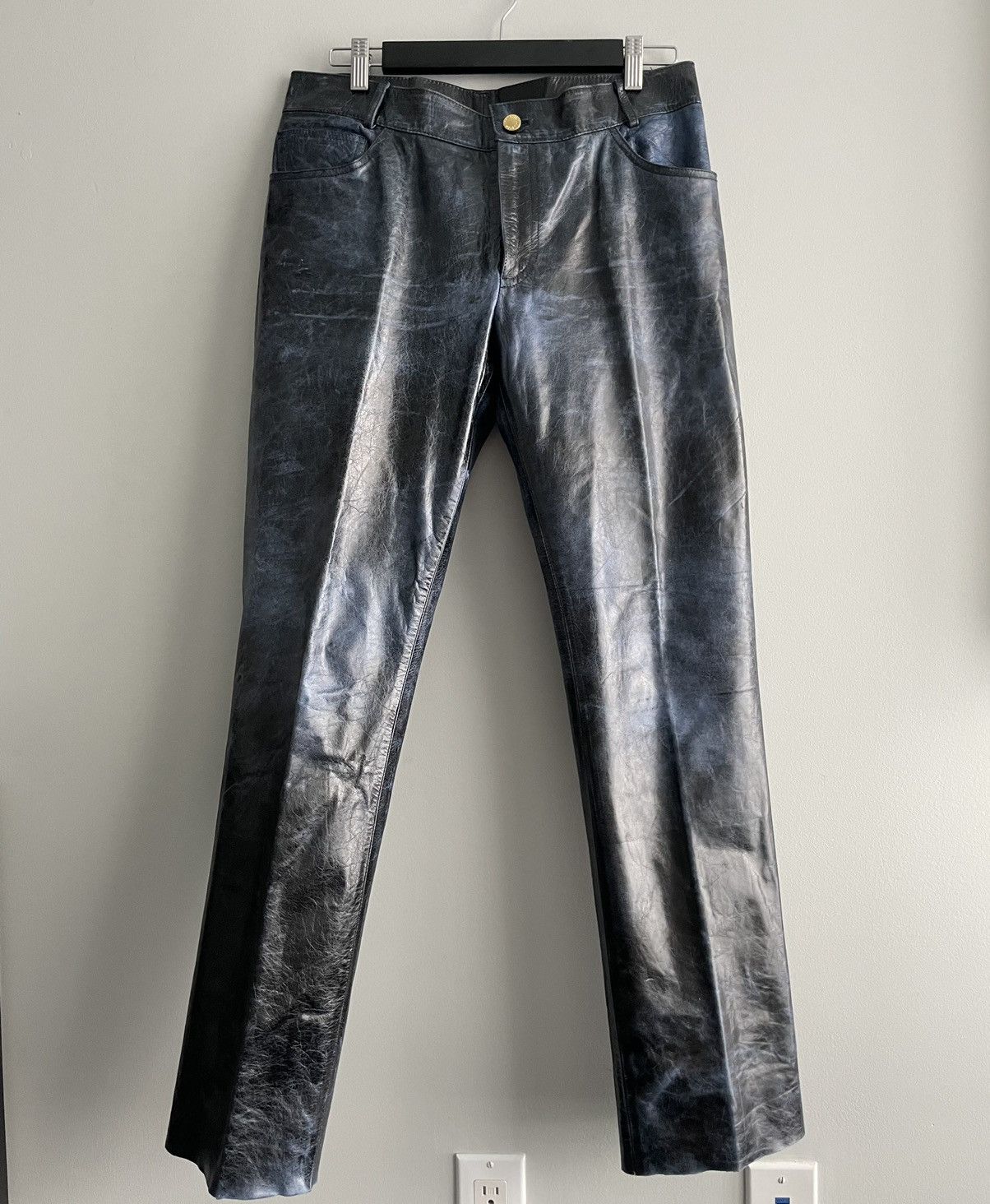 Roberto Cavalli Vintage Leather Pants Size US 31 - 1 Thumbnail