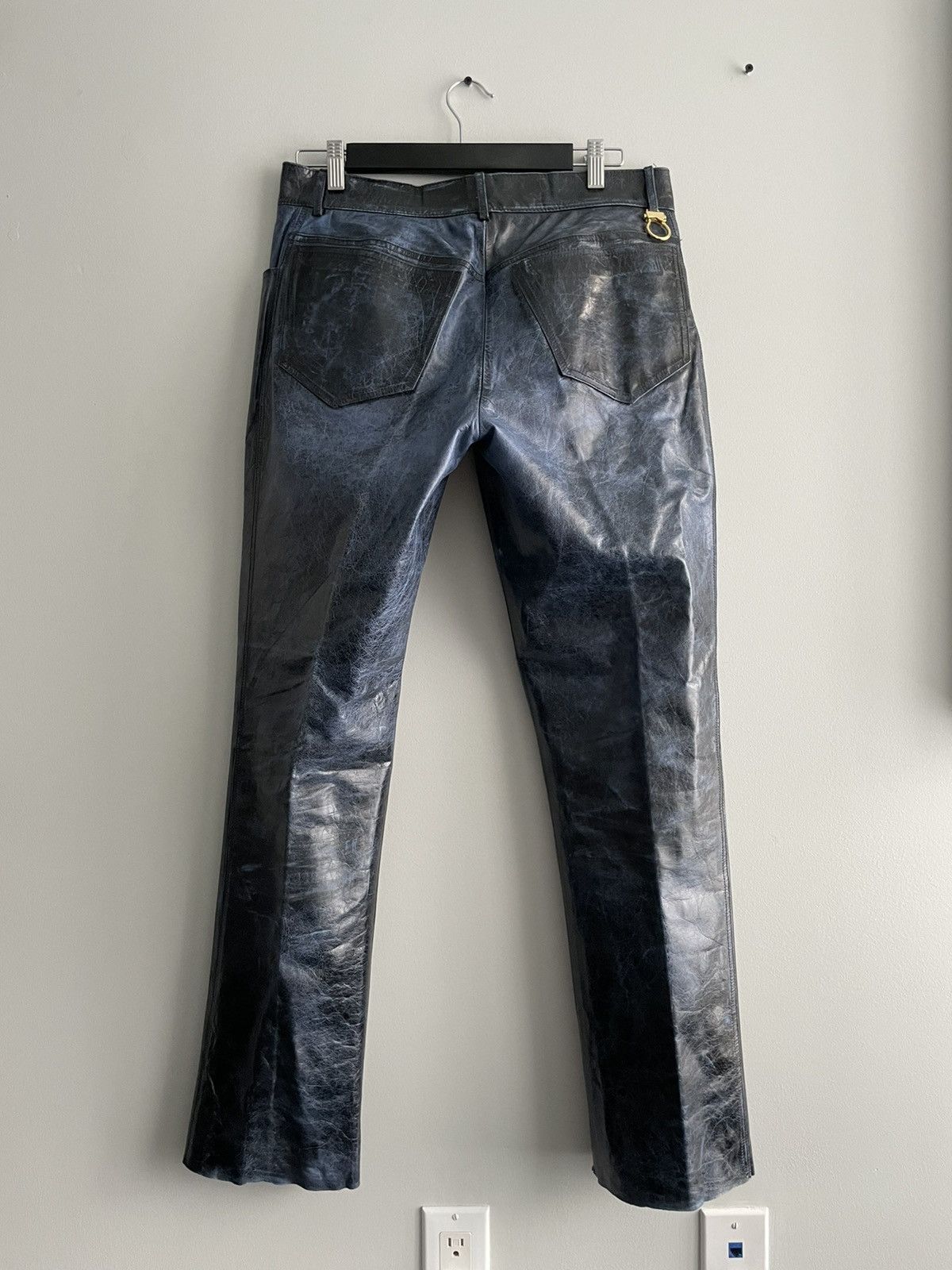 Roberto Cavalli Vintage Leather Pants Size US 31 - 2 Thumbnail