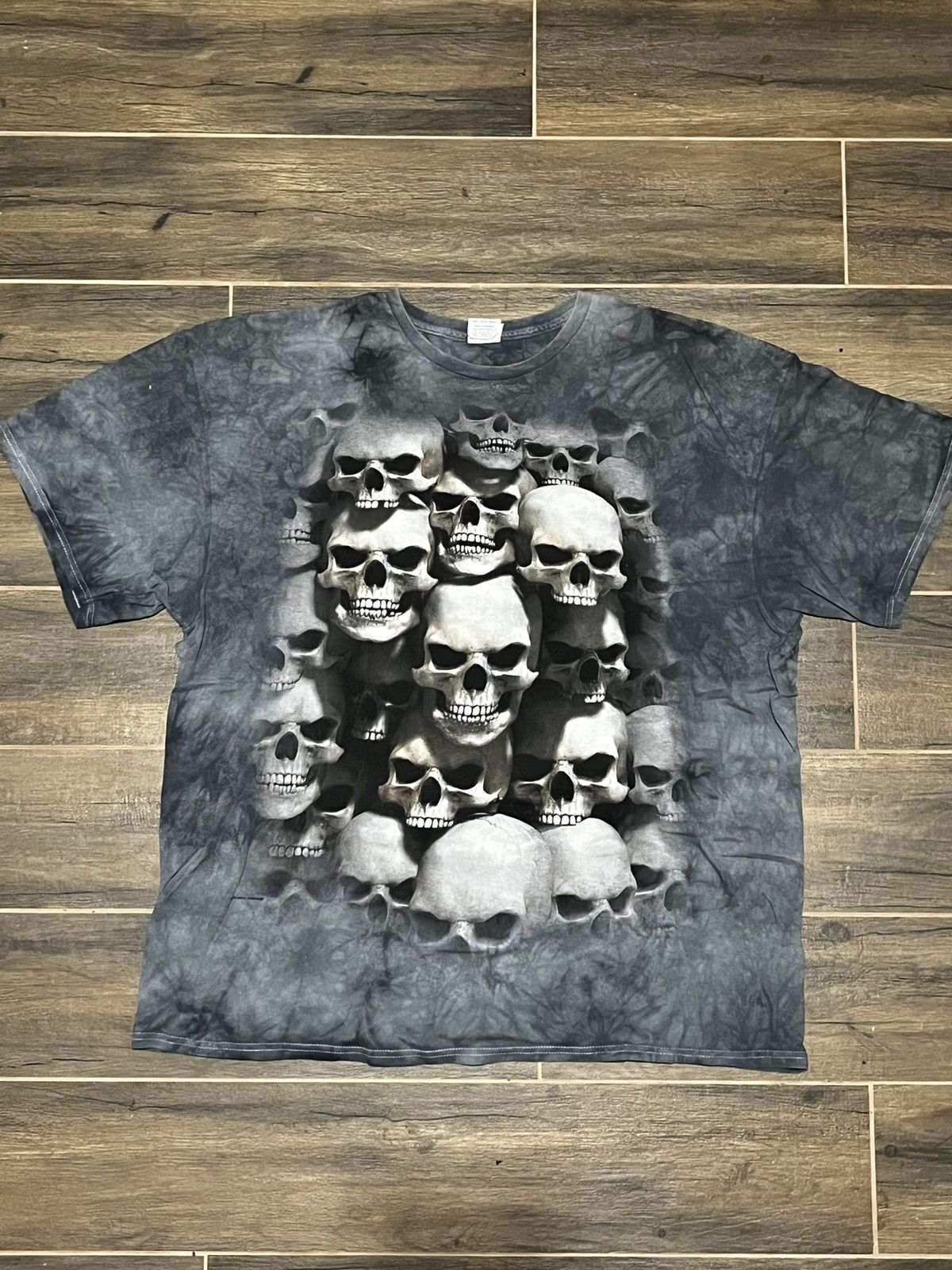 Affliction × Vintage RARE Affliction Skull Wing Grunge Cyber Y2K T-shirt Size US L / EU 52-54 / 3 - 1 Thumbnail