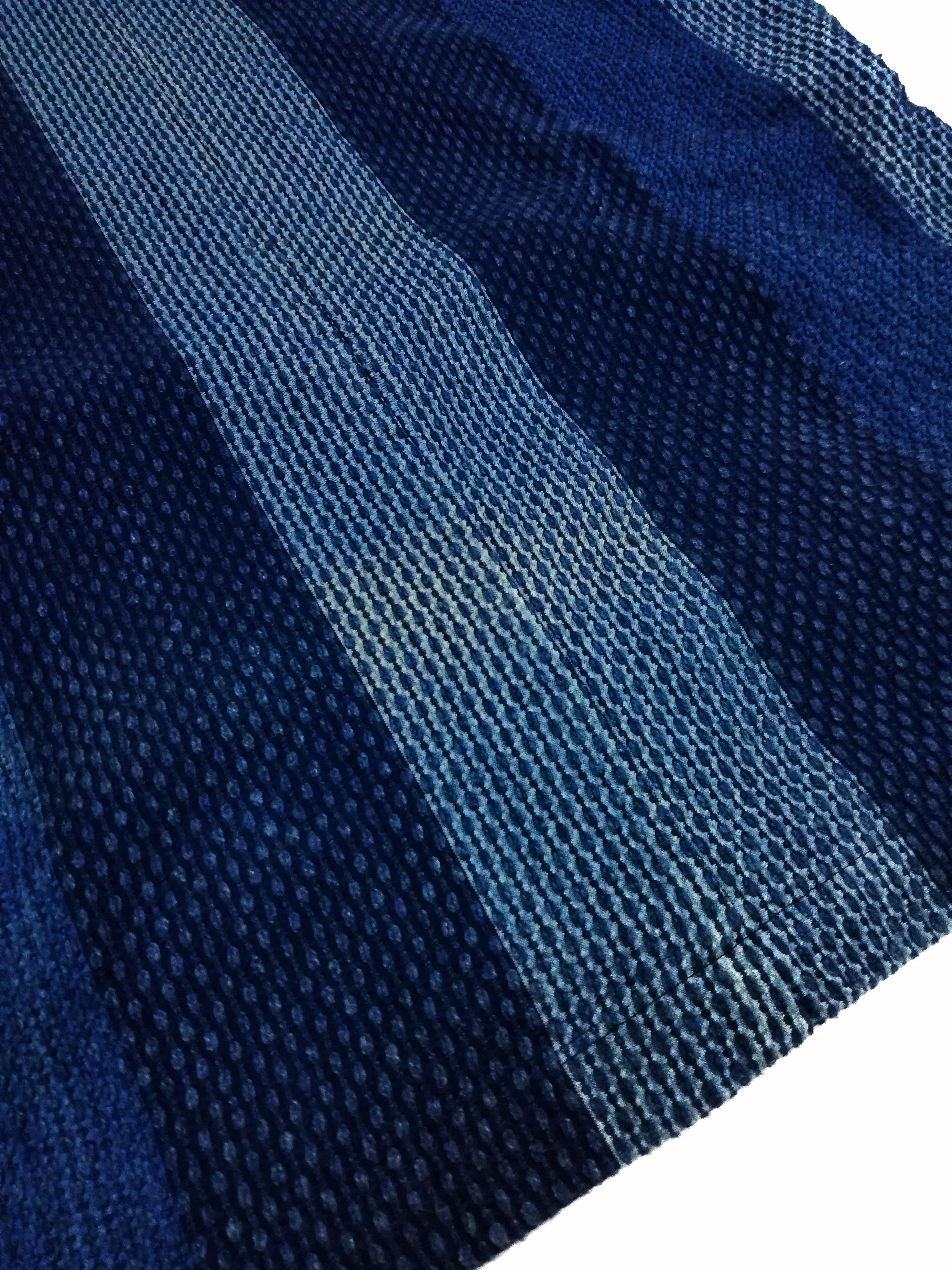 Indigo × Japanese Brand 🔥Kimono Boro Indigo Overdyed Woven Japanese Traditional🔥 Size US L / EU 52-54 / 3 - 13 Thumbnail