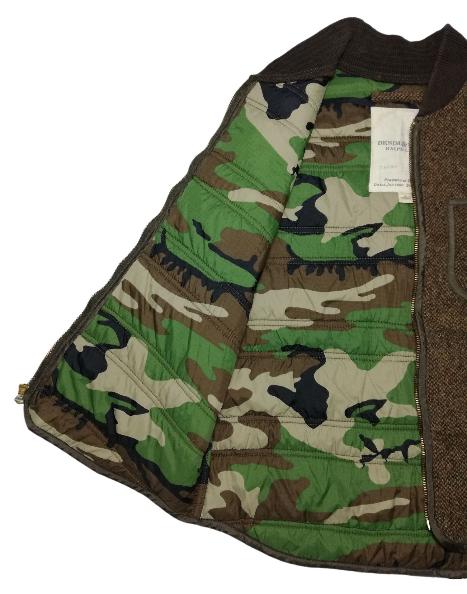 Denim & Supply Ralph Lauren × Ralph Lauren 🔥Tweed Hunting Camo Military Work Duck Zipper Talon Vest Size US M / EU 48-50 / 2 - 7 Thumbnail