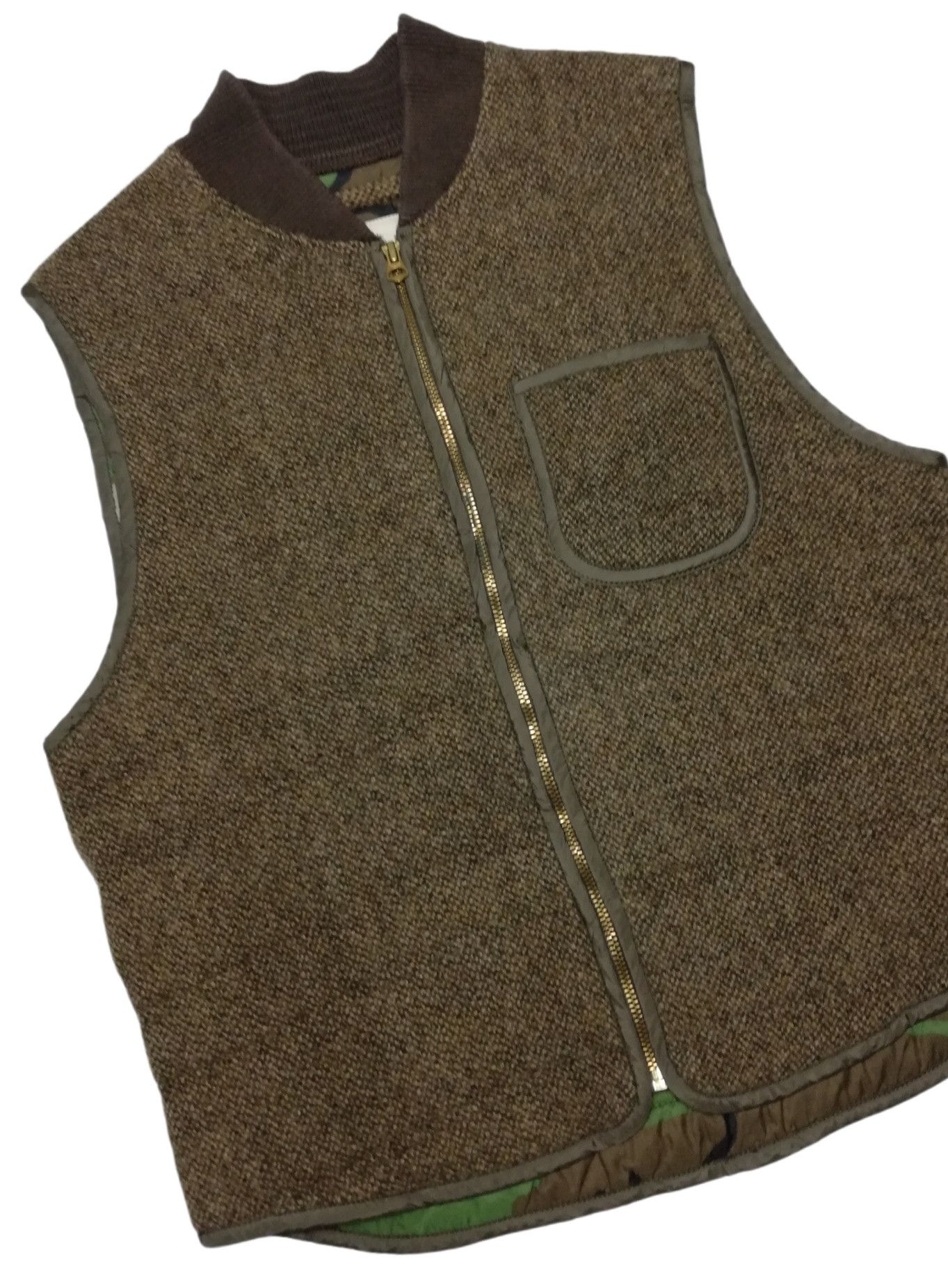 Denim & Supply Ralph Lauren × Ralph Lauren 🔥Tweed Hunting Camo Military Work Duck Zipper Talon Vest Size US M / EU 48-50 / 2 - 3 Thumbnail