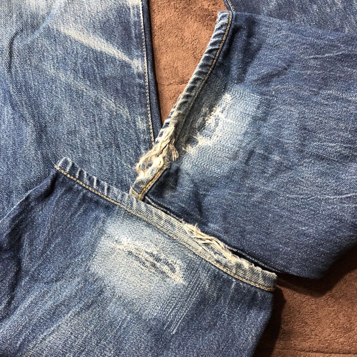 Levi's Vintage Levi's 501XX Big E Distressed Denim Pants Size US 34 / EU 50 - 8 Thumbnail
