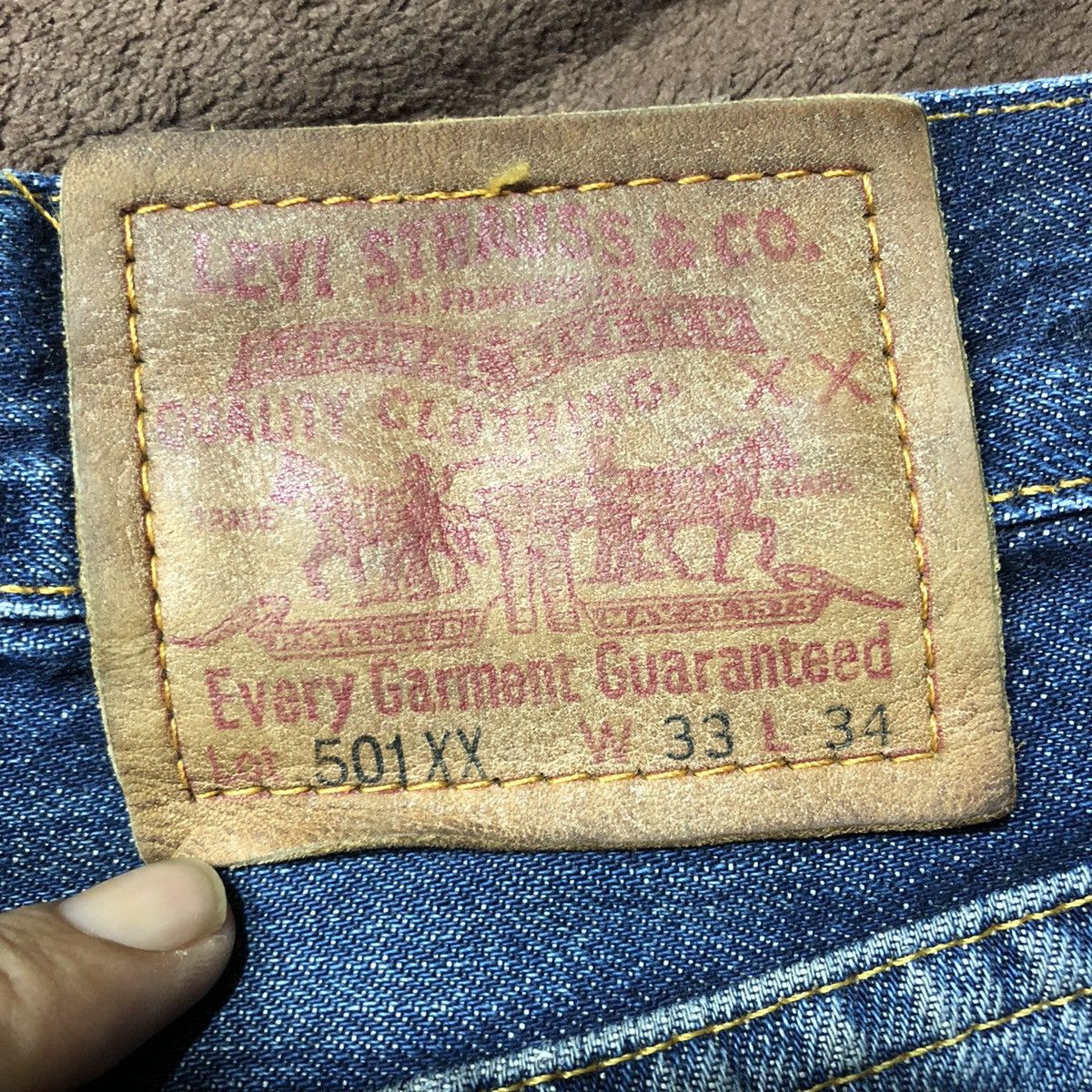 Levi's Vintage Levi's 501XX Big E Distressed Denim Pants Size US 34 / EU 50 - 3 Thumbnail