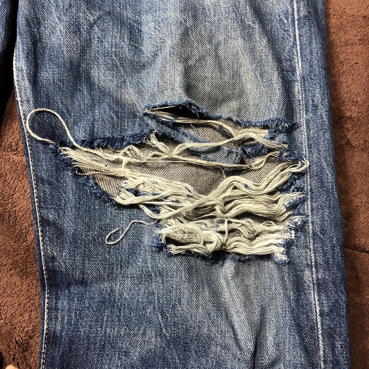 Levi's Vintage Levi's 501XX Big E Distressed Denim Pants Size US 34 / EU 50 - 12 Thumbnail