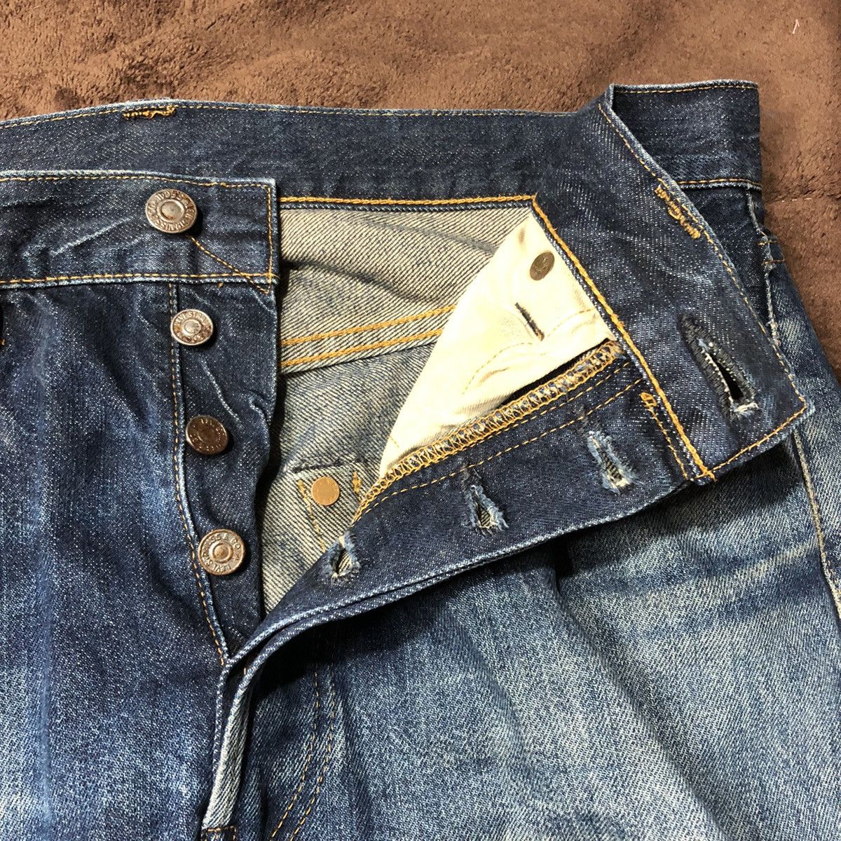 Levi's Vintage Levi's 501XX Big E Distressed Denim Pants Size US 34 / EU 50 - 5 Thumbnail