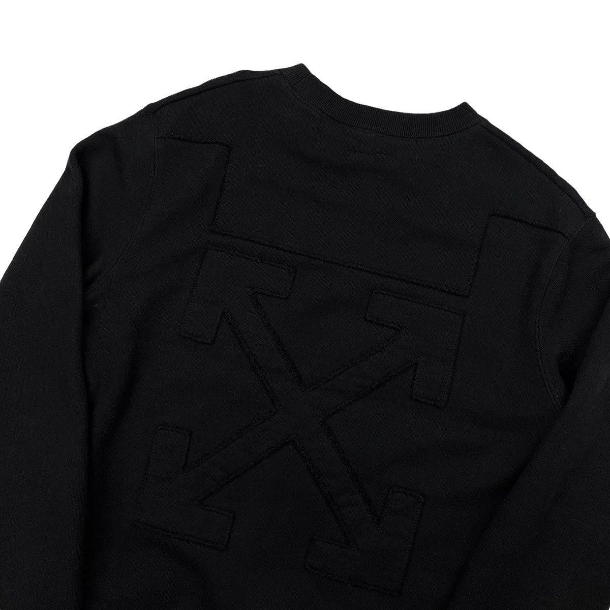 image of Off White Off-White Cutout Arrows Sweatshirt in Black, Men's (Size Small)