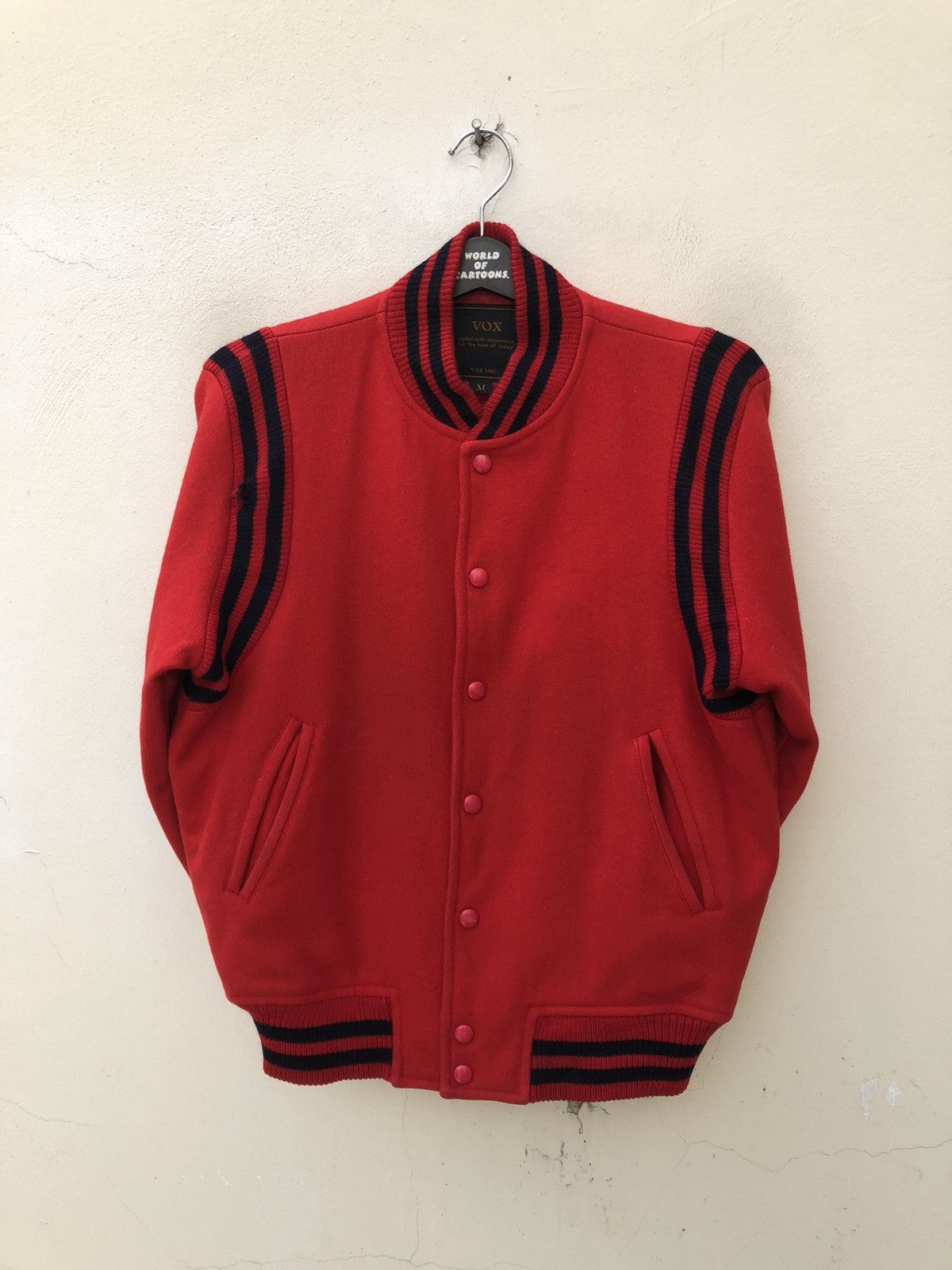 Vintage 80s VOX Japan Wool Teddy Jacket Varsity