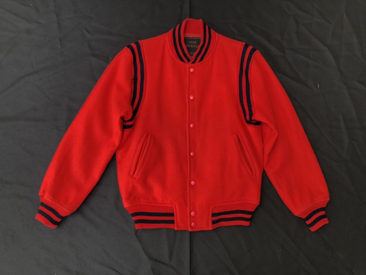 Vintage Vintage 80s VOX Japan Wool Teddy Jacket Varsity Size US M / EU 48-50 / 2 - 1 Thumbnail