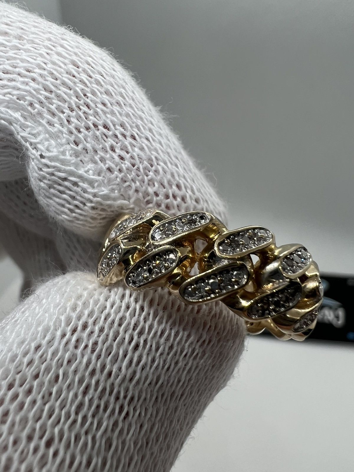 Other 10kt solid gold cuban ring with diamonds Size ONE SIZE - 2 Thumbnail