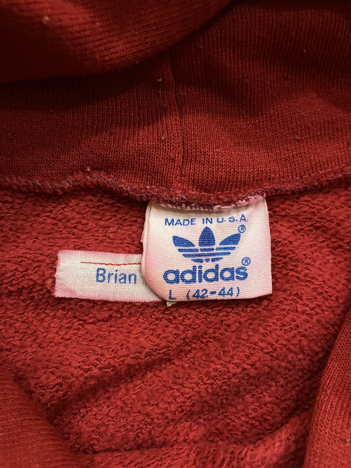 Adidas Vintage Big Logo Adidas Trefoil Velvet Hoodie Size US L / EU 52-54 / 3 - 7 Thumbnail