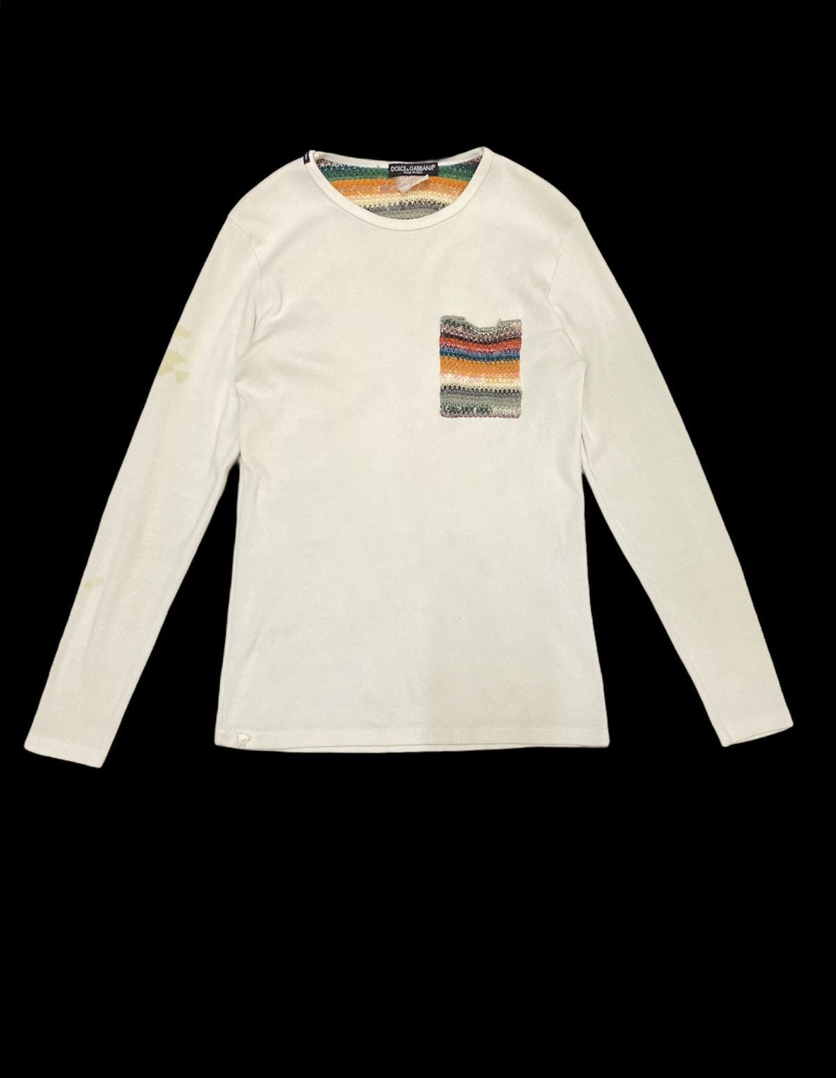 Dolce & Gabbana × Vintage Vintage 90’s Dolce & Gabbana D&G White Long Sleeve Shirt Size US S / EU 44-46 / 1 - 1 Thumbnail