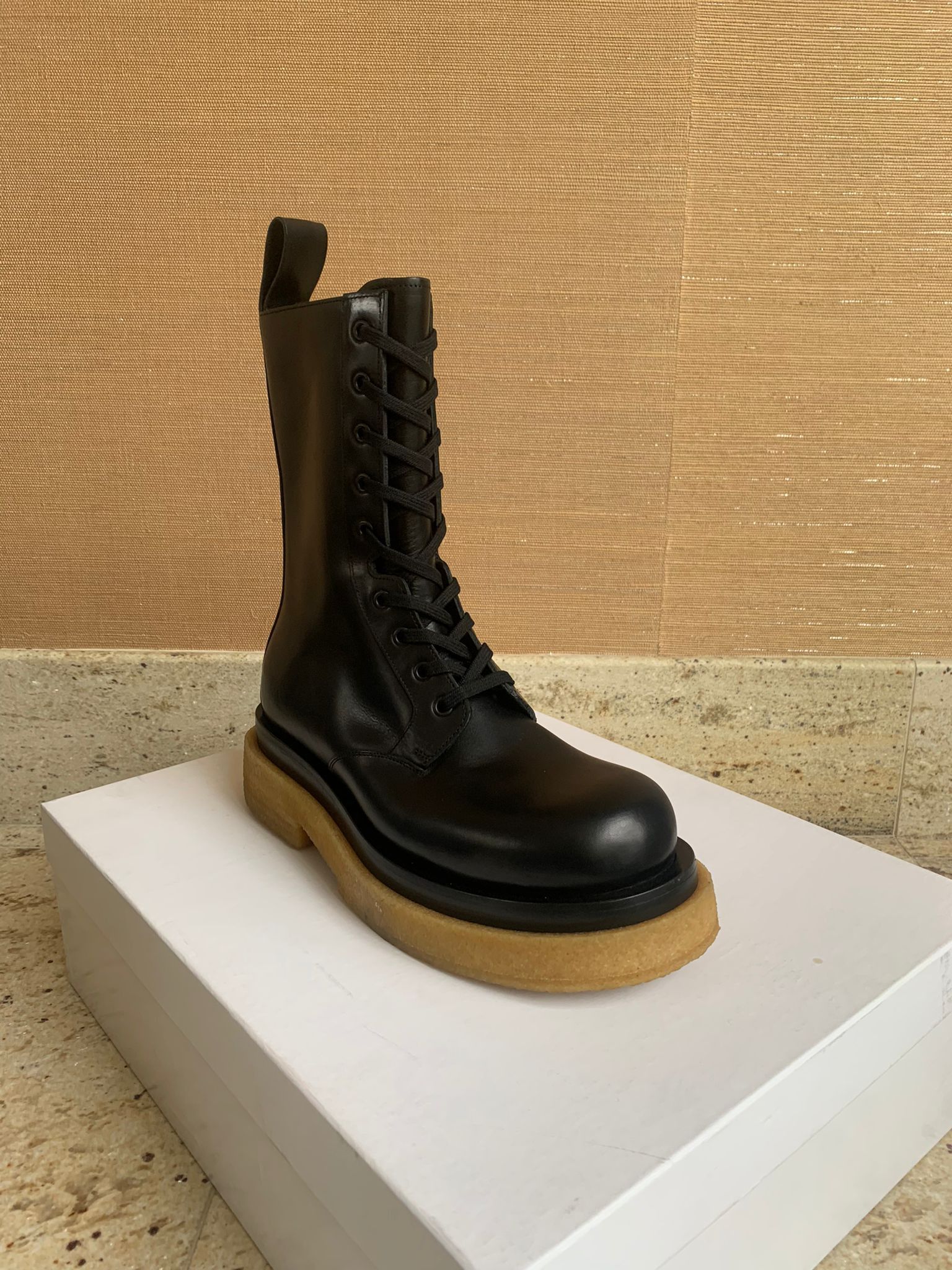 Bottega Veneta BV Lug Boots IN Black / Brown Sole Size US 8 / EU 41 - 3 Thumbnail