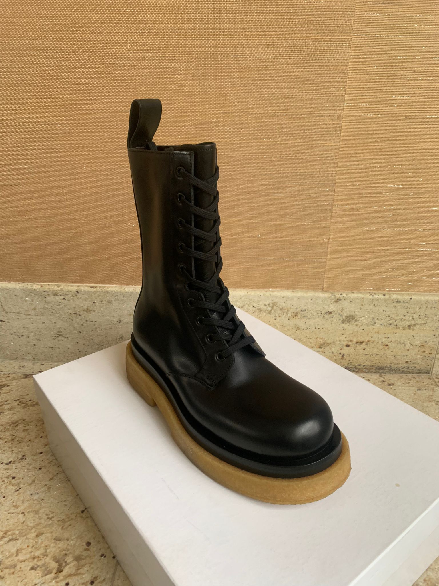 Bottega Veneta BV Lug Boots IN Black / Brown Sole Size US 8 / EU 41 - 2 Thumbnail