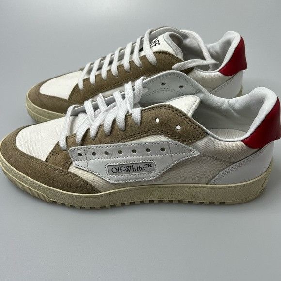 Off-White Off-White 5.0 Sneakers White/Red Canvas/Suede Size US 8 / EU 41 - 3 Thumbnail