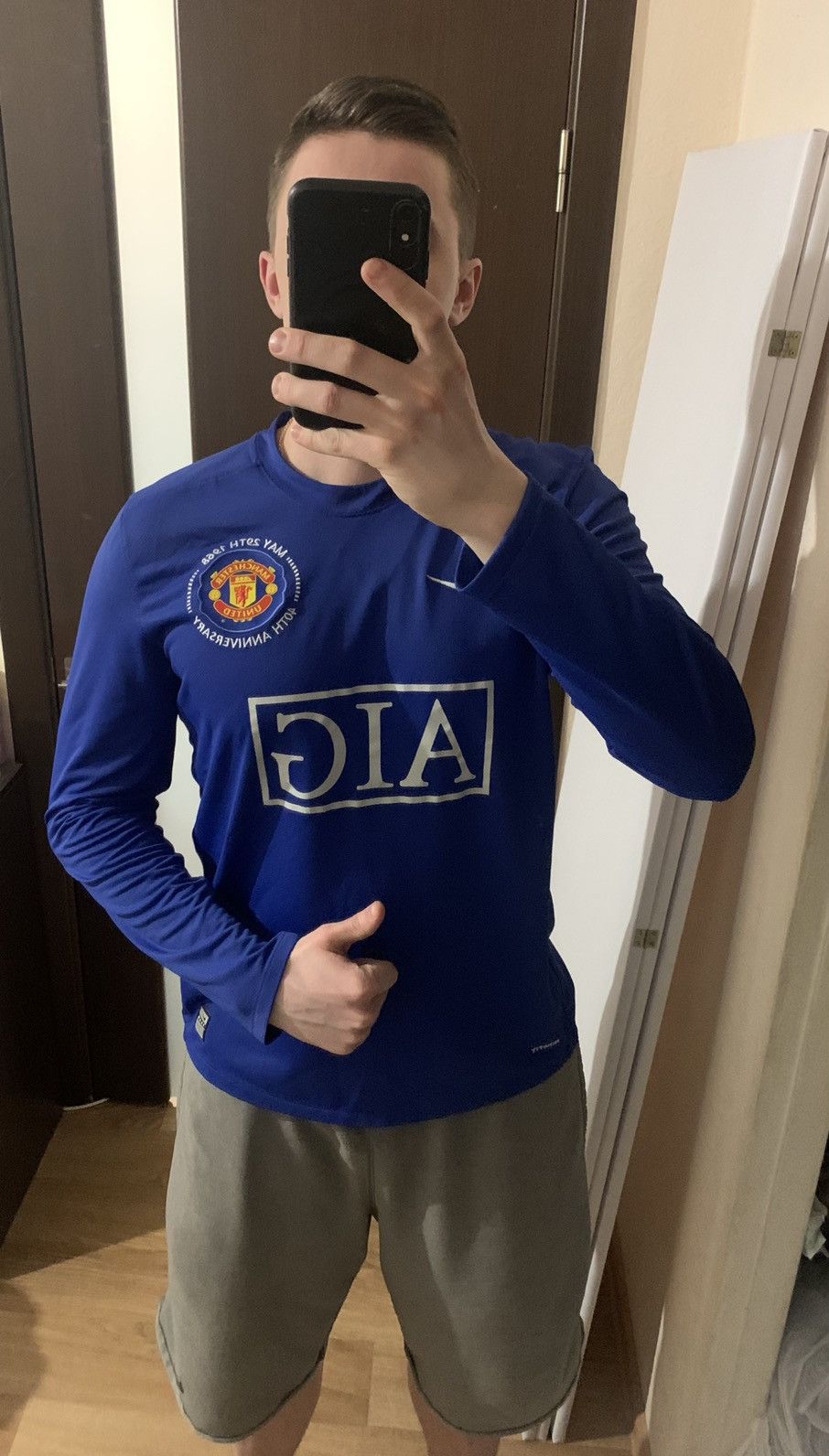 Vintage Vintage Nike soccer jersey Manchester United long Blue Size US L / EU 52-54 / 3 - 10 Thumbnail