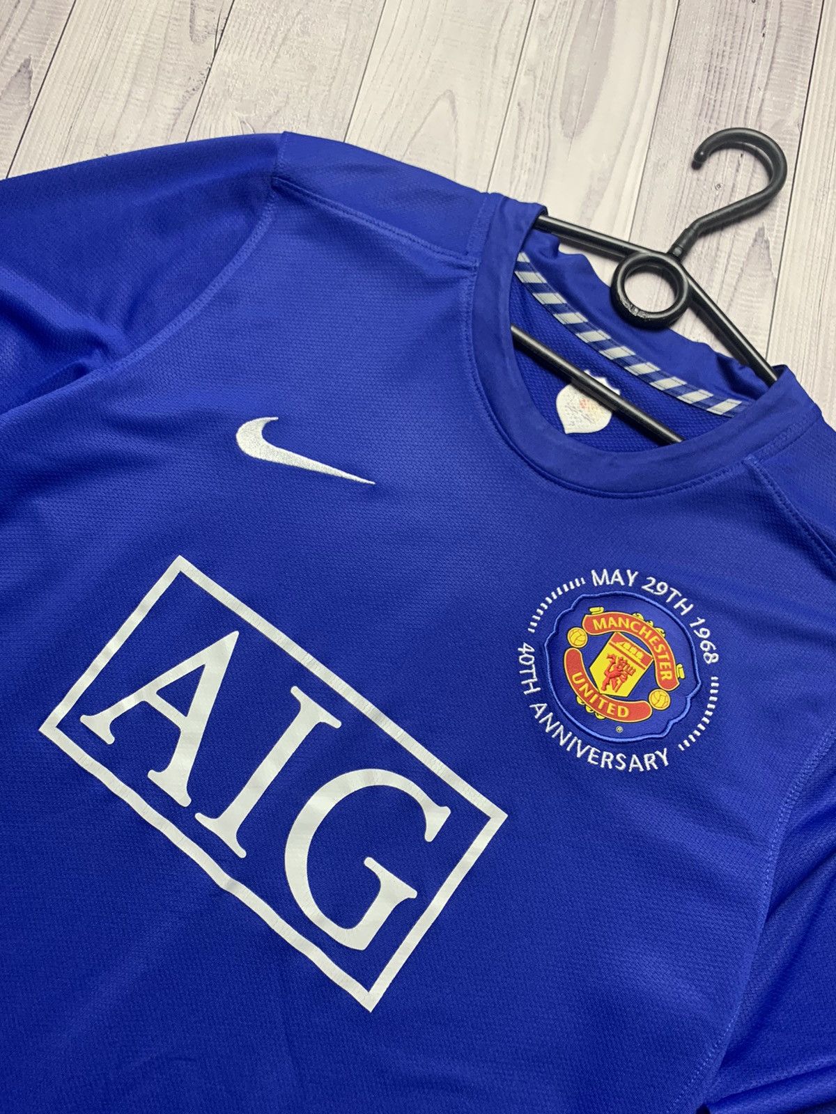 Vintage Vintage Nike soccer jersey Manchester United long Blue Size US L / EU 52-54 / 3 - 3 Thumbnail