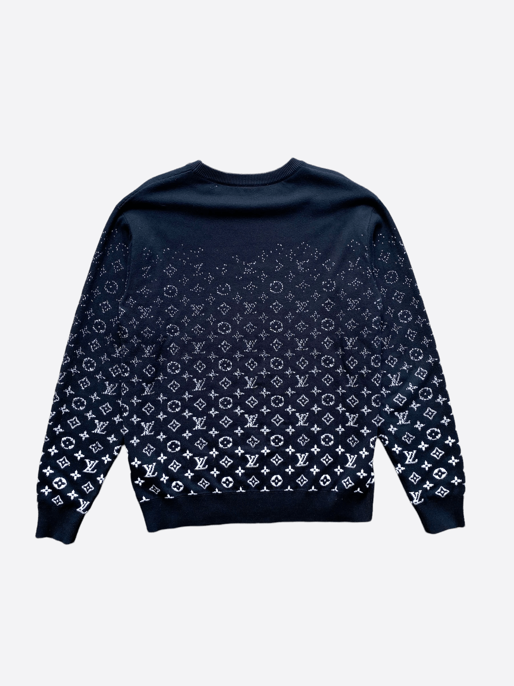 Louis Vuitton Louis Vuitton Black Monogram Gradient Sweater Size US M / EU 48-50 / 2 - 2 Thumbnail