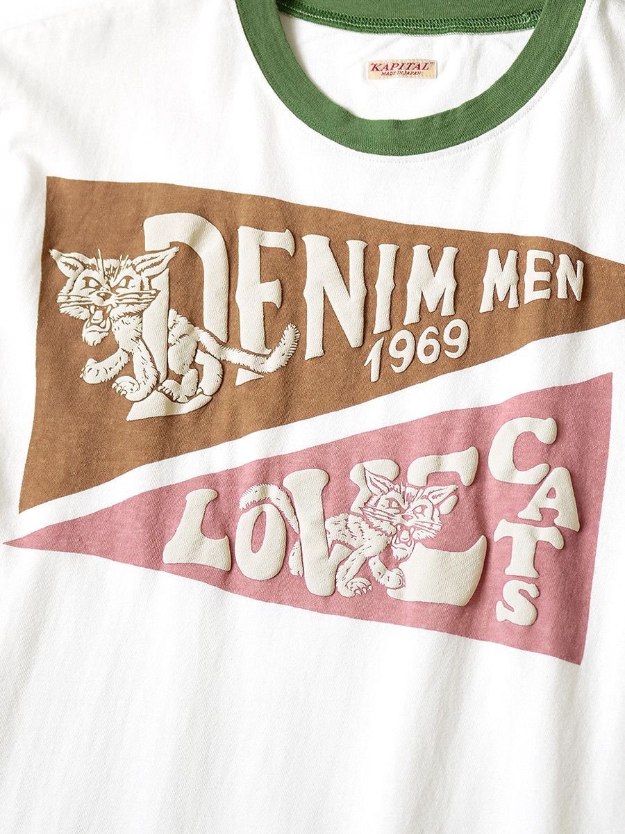 Kapital kapital penant DENIM MEN LOVE CATS ringar T-shirt Size US S / EU 44-46 / 1 - 4 Thumbnail