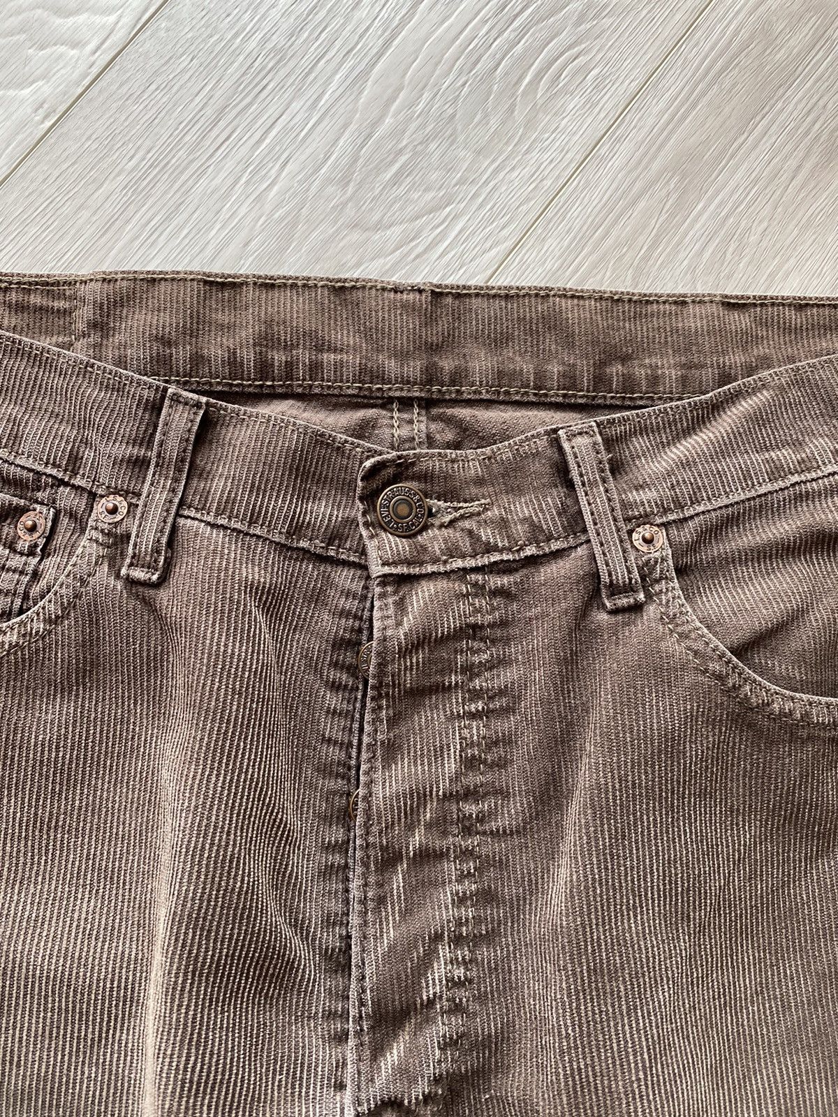 Levi's × Levi's Vintage Clothing × Vintage Levis 90s Vintage Velvet Brown Denim Pants Size US 33 - 5 Thumbnail