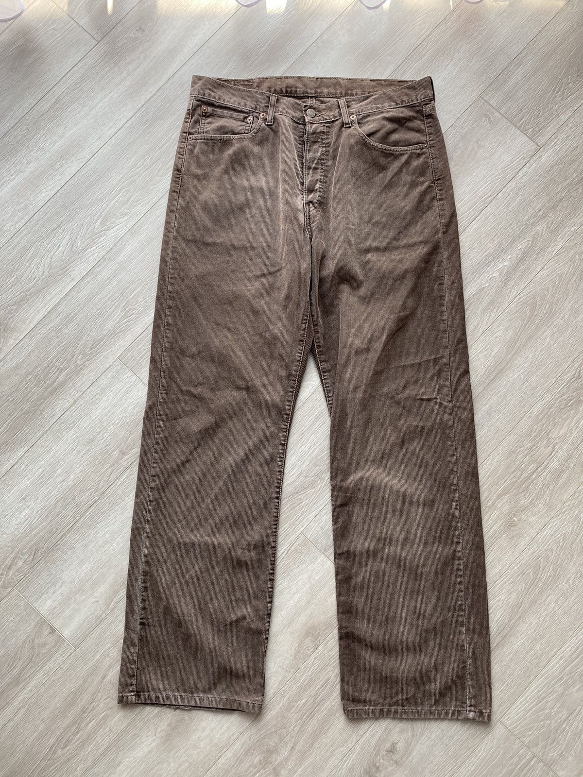 Levi's × Levi's Vintage Clothing × Vintage Levis 90s Vintage Velvet Brown Denim Pants Size US 33 - 2 Thumbnail